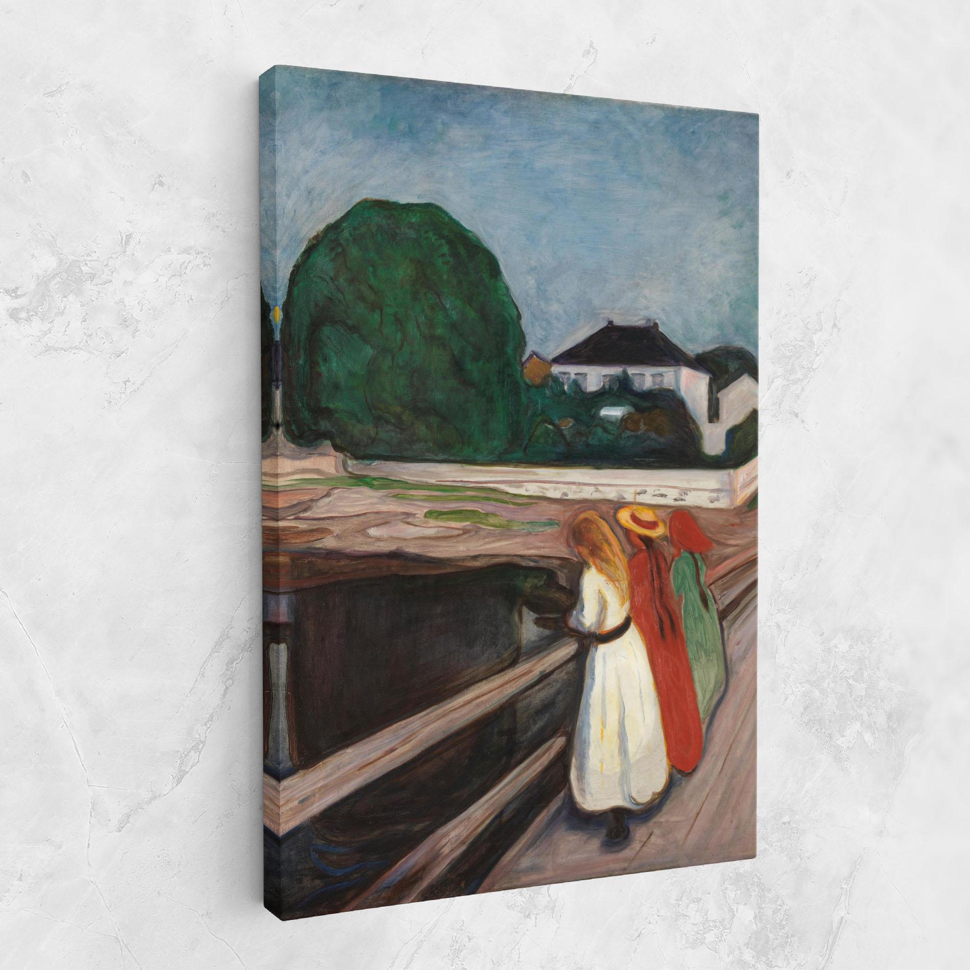 Leinwandbild Girls On The Bridge mockup 1