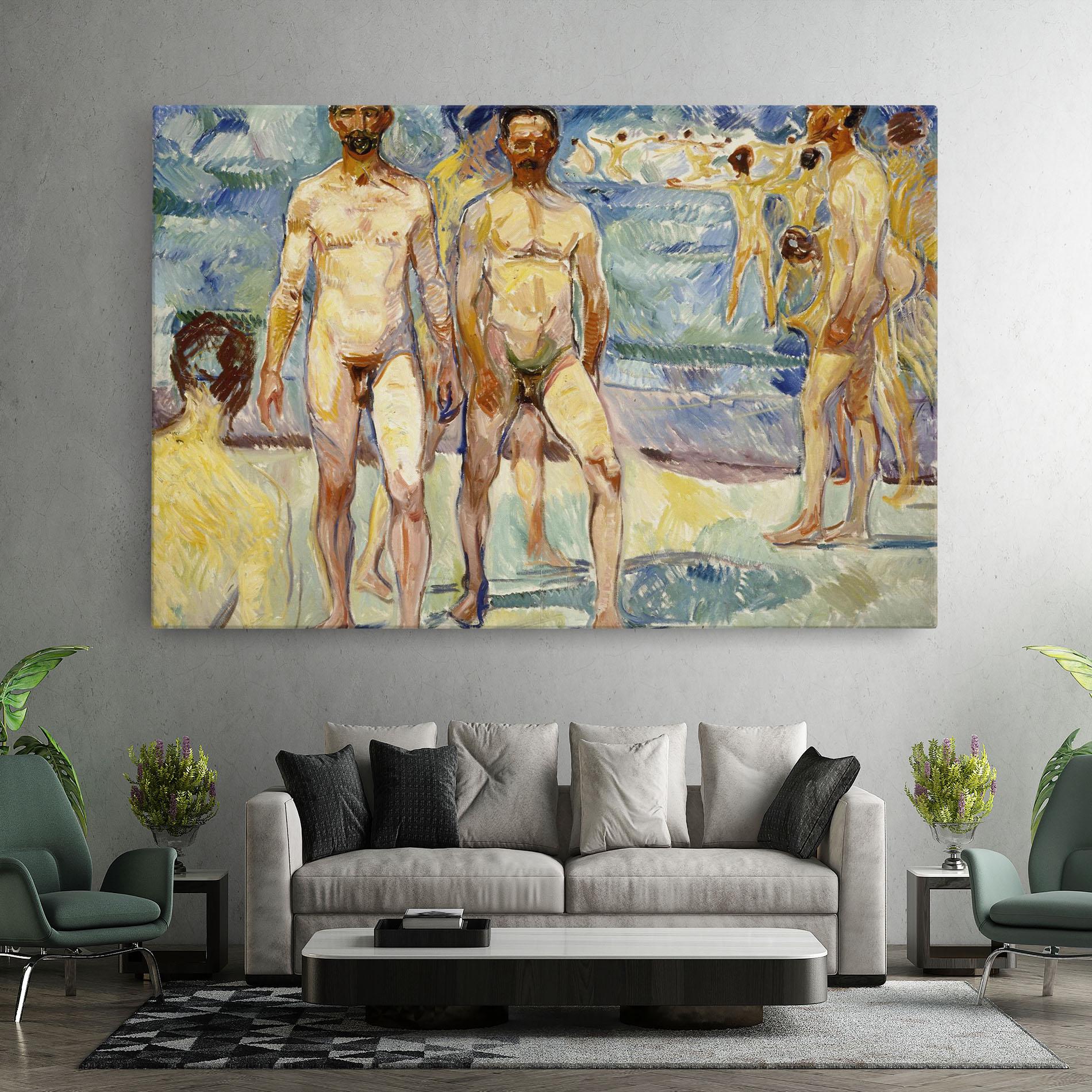 Leinwandbild Bathing Men mockup 7