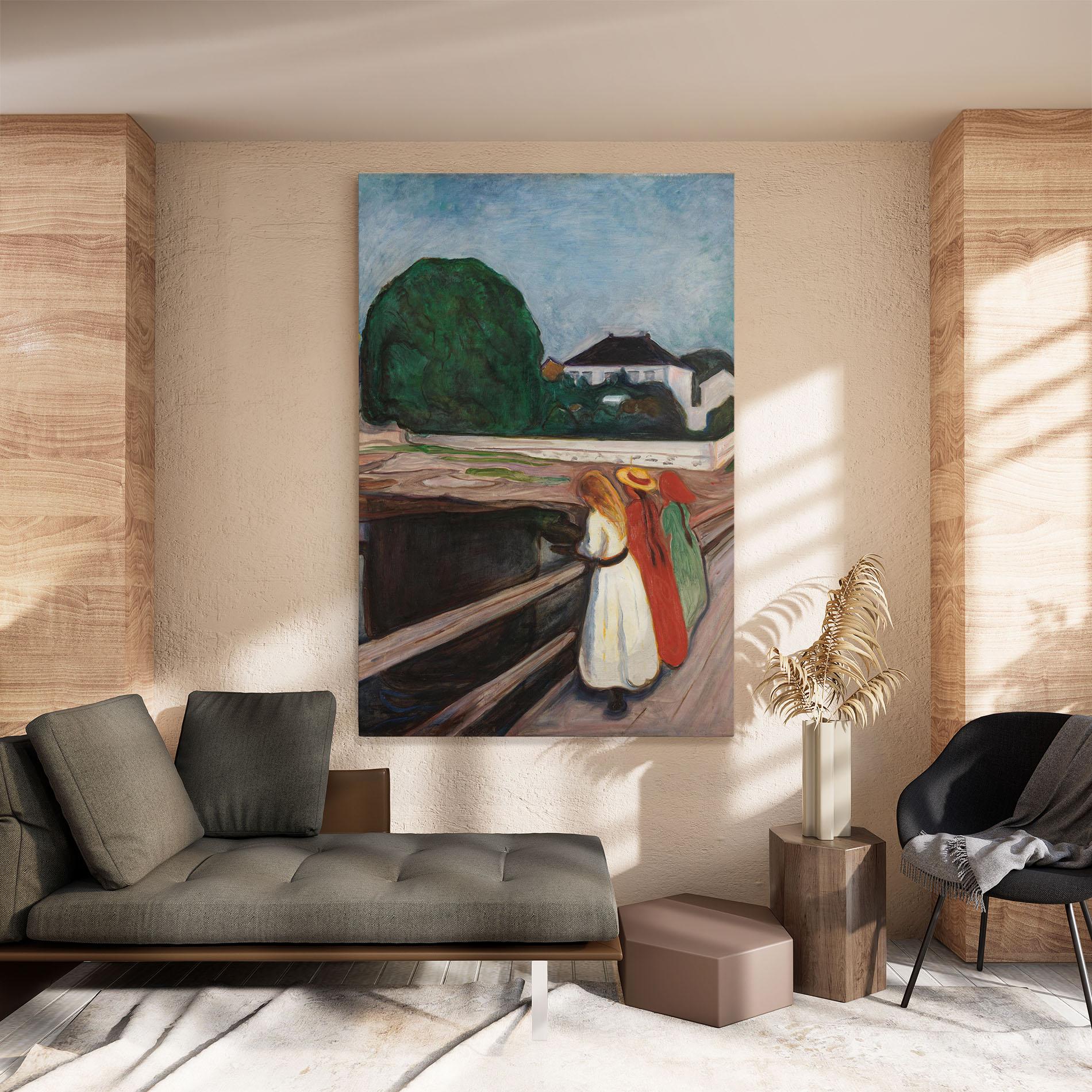 Leinwandbild Girls On The Bridge mockup 8