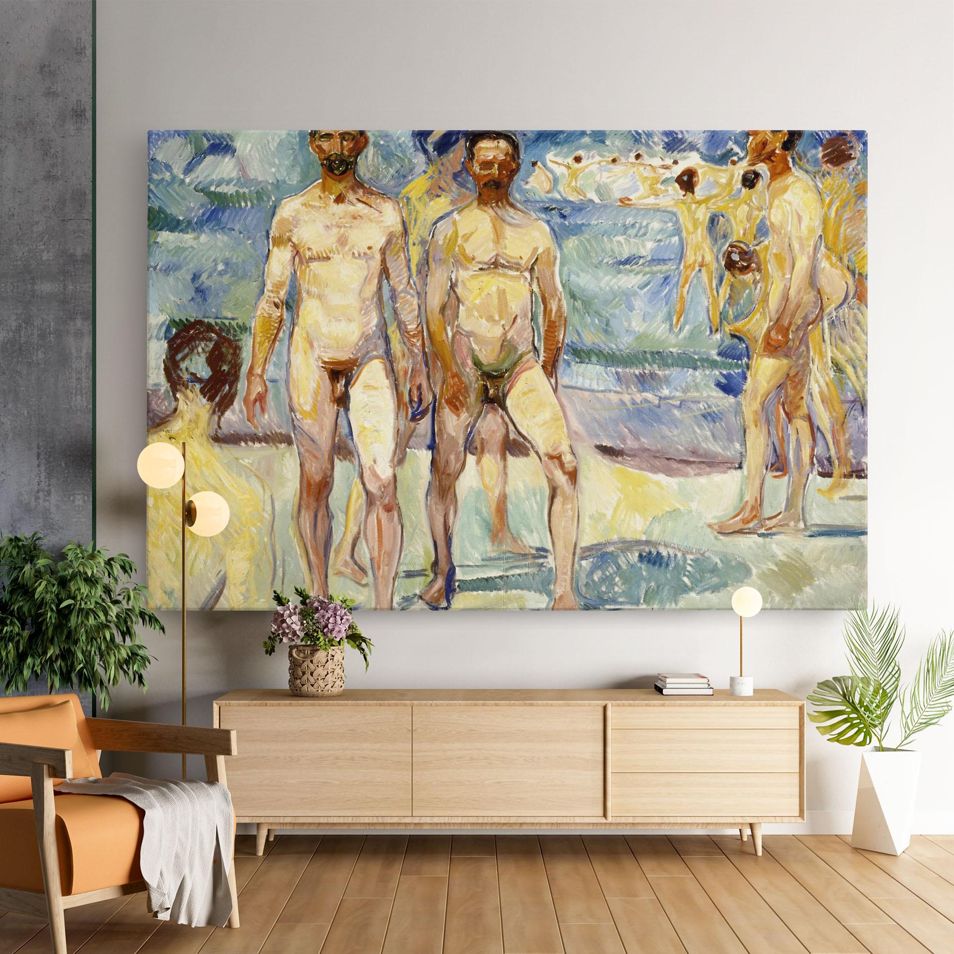 Leinwandbild Bathing Men mockup 9