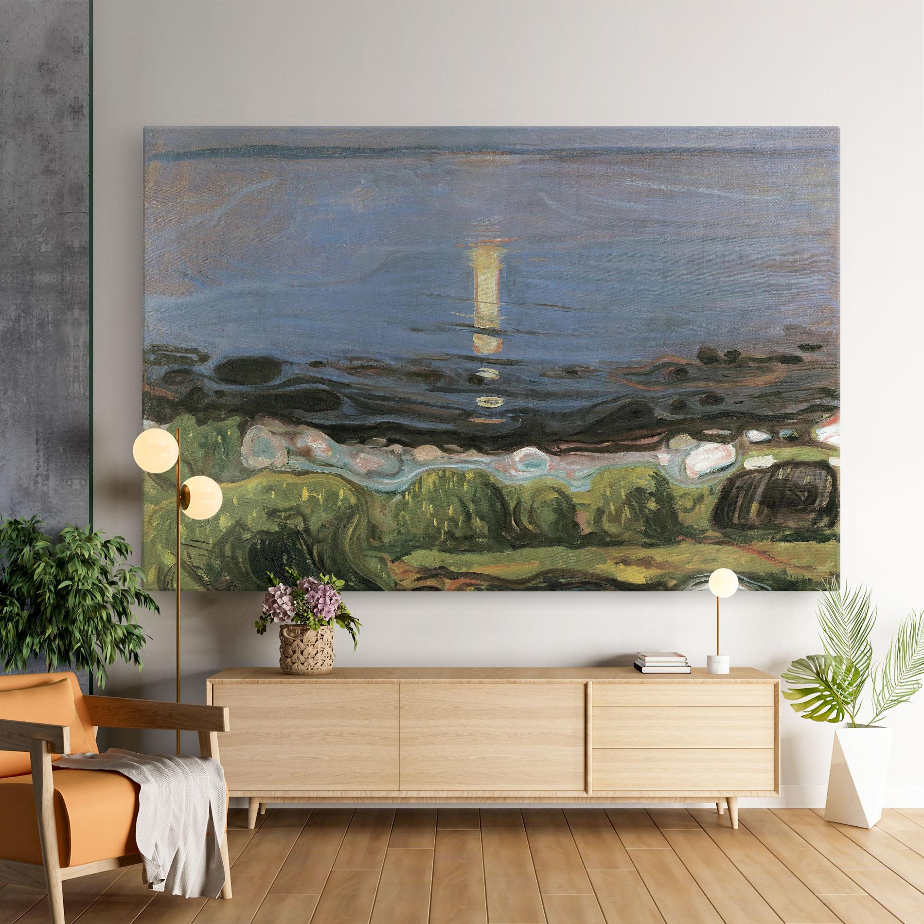 Leinwandbild Summer Night Beach mockup 9