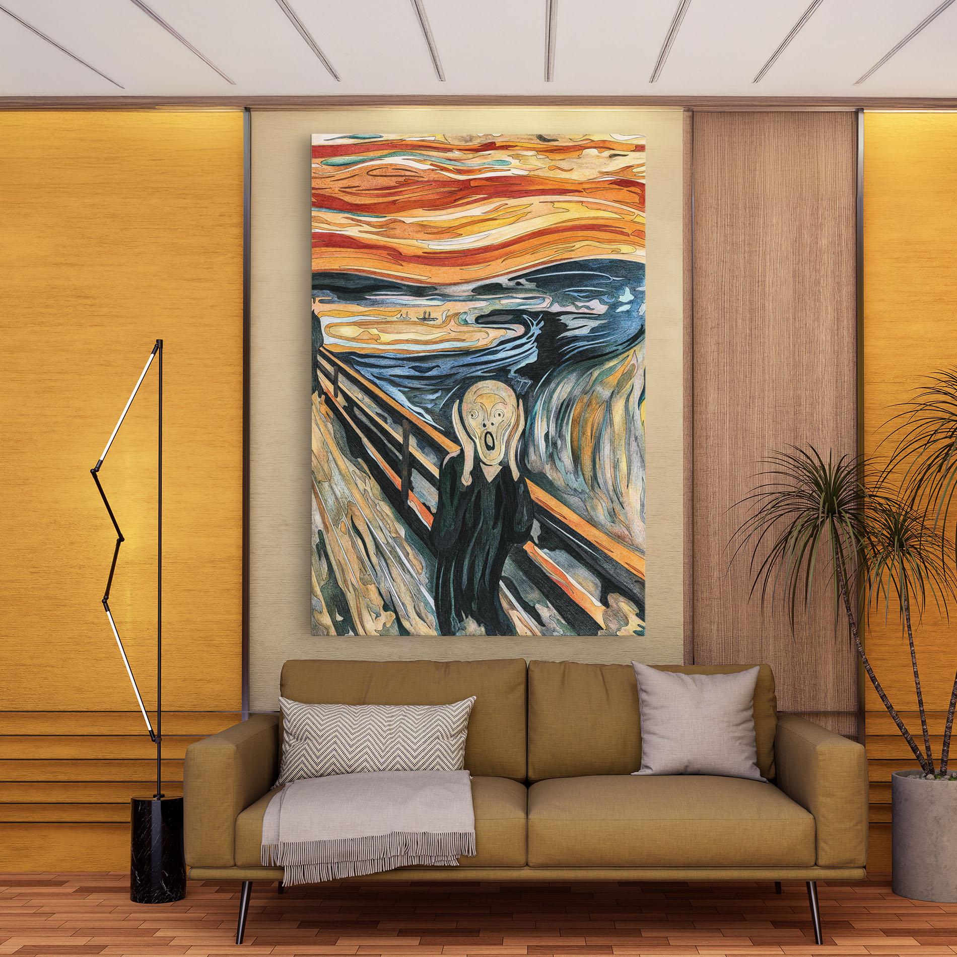 Leinwandbild The Scream mockup 9