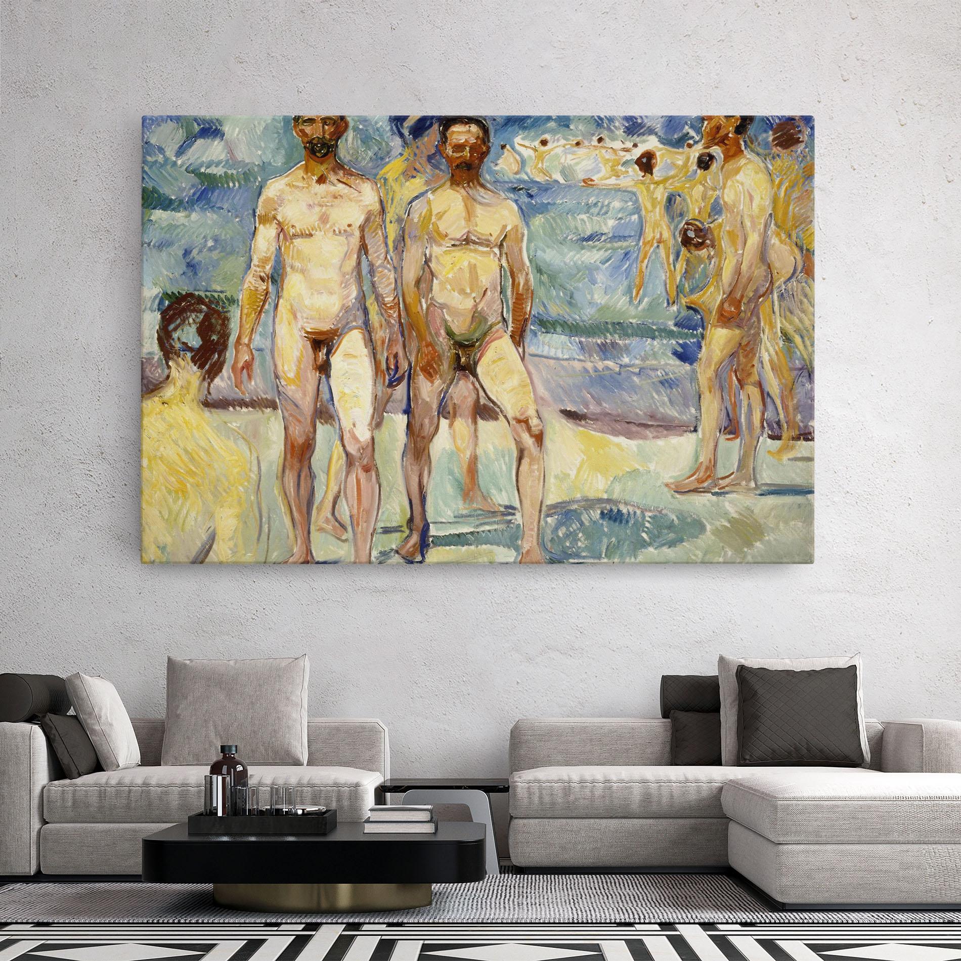 Leinwandbild Bathing Men mockup 2