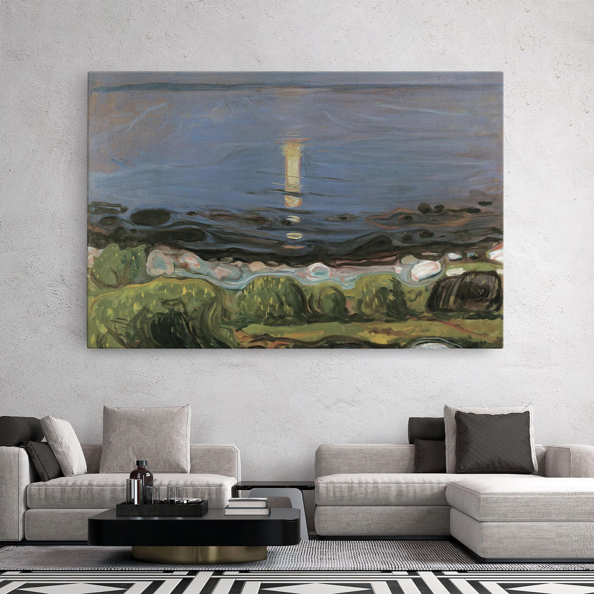 Leinwandbild Summer Night Beach mockup 2