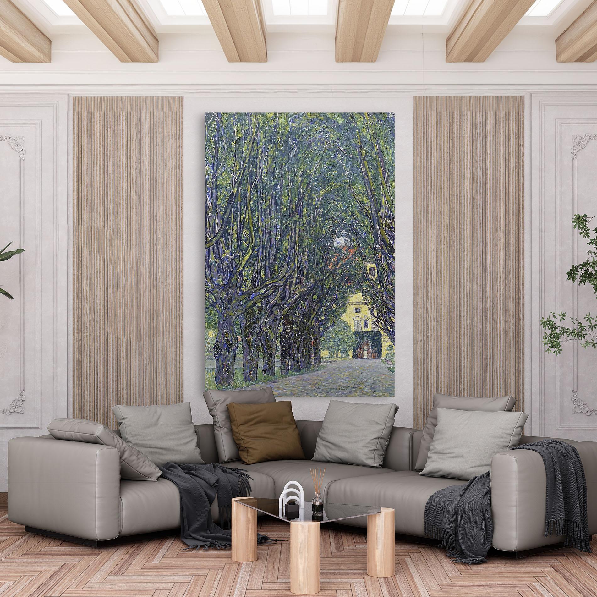 Leinwandbild Allee At Schloss Kammer mockup 6