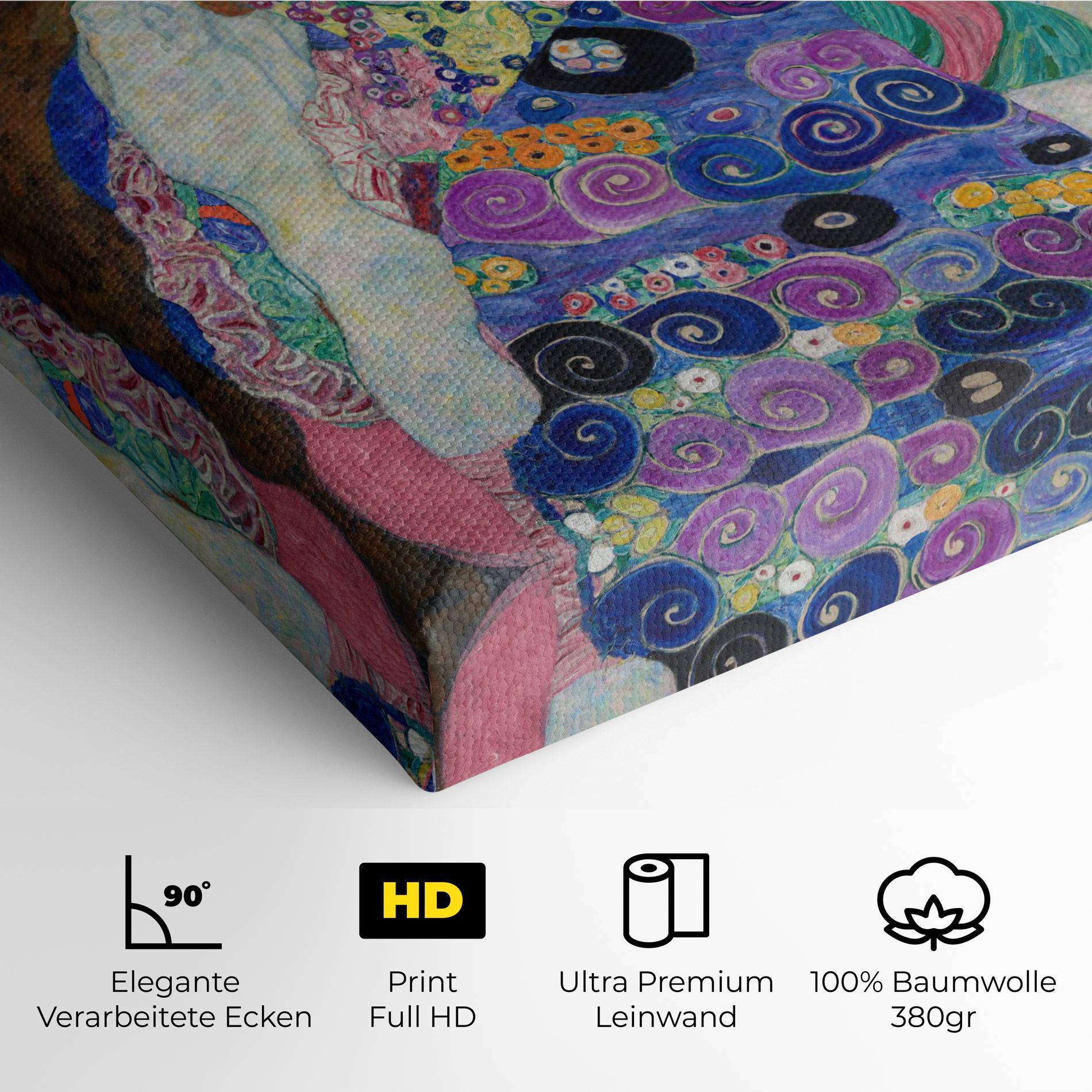 Leinwandbild Klimt Die Jungfrau mockup 4