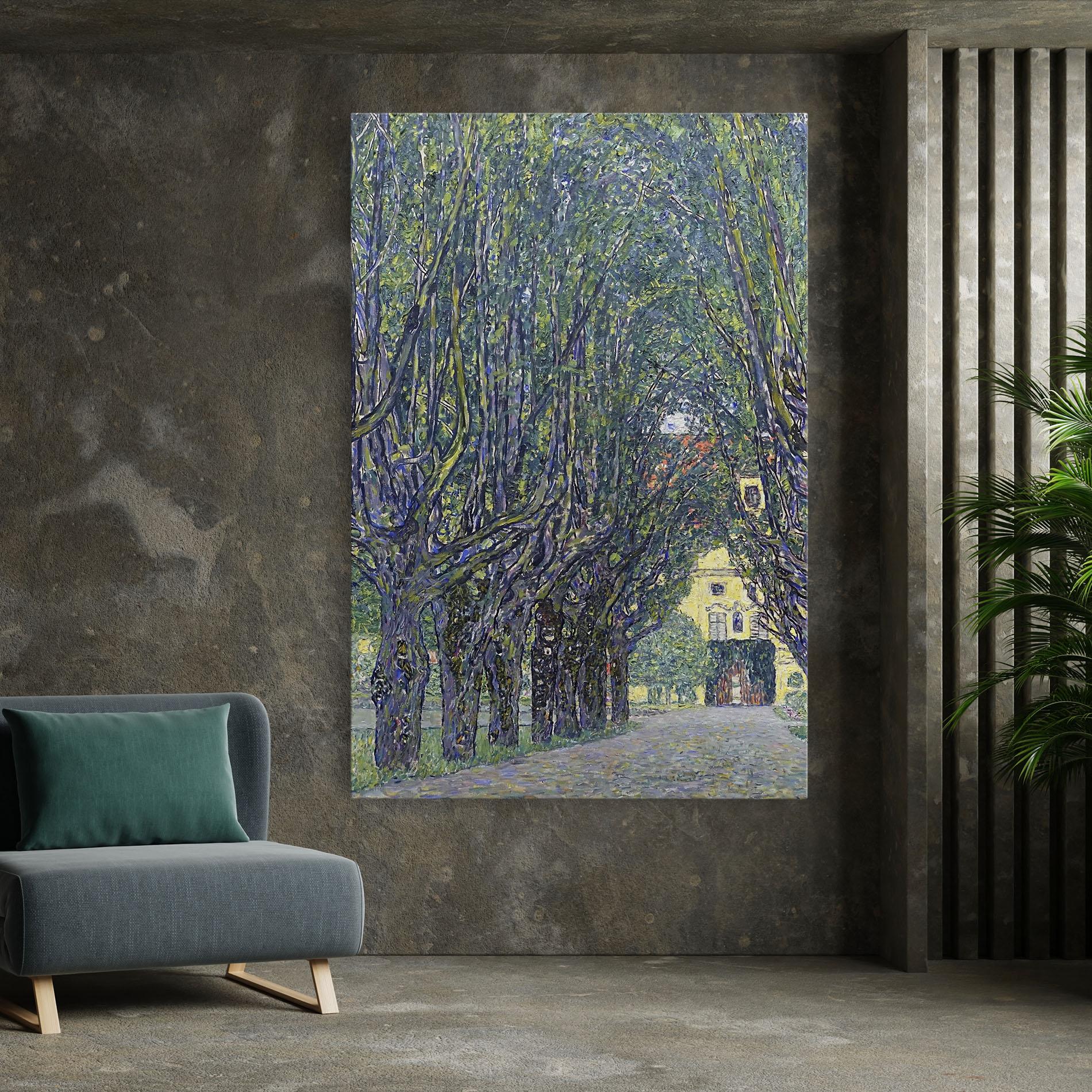 Leinwandbild Allee At Schloss Kammer mockup 7