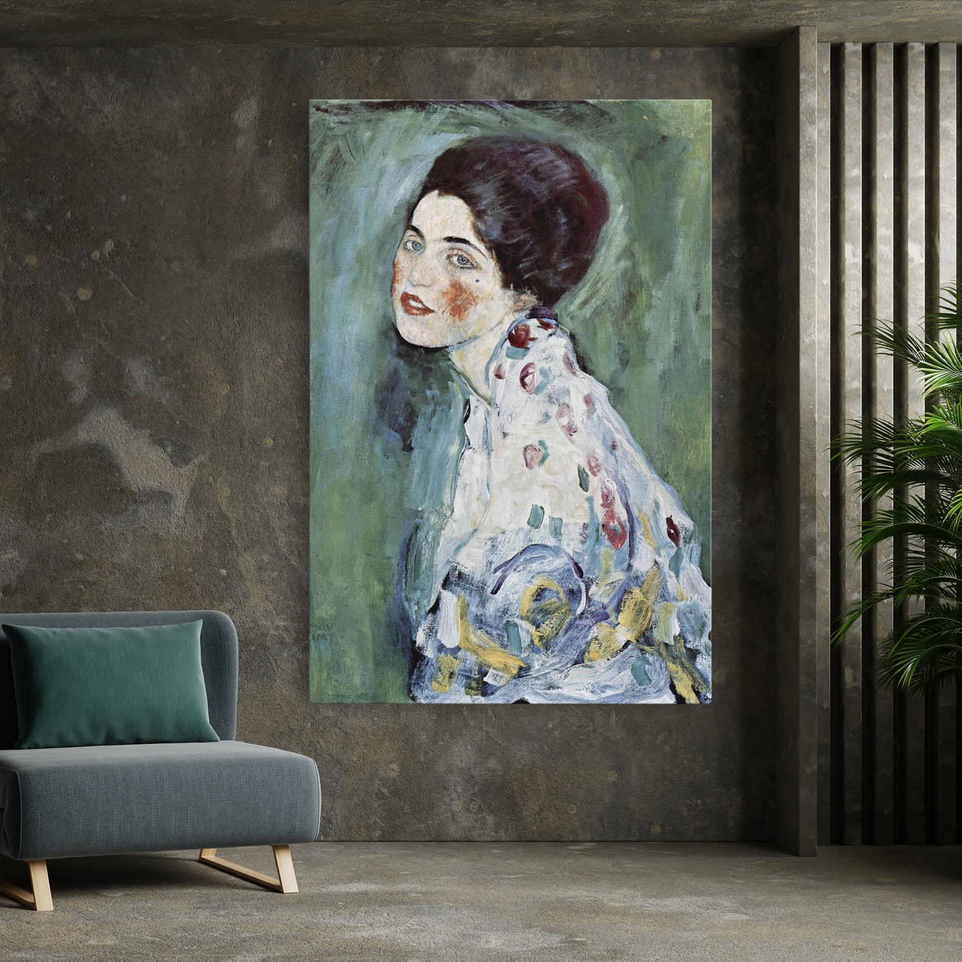 Leinwandbild Portrat Einer Dame mockup 7