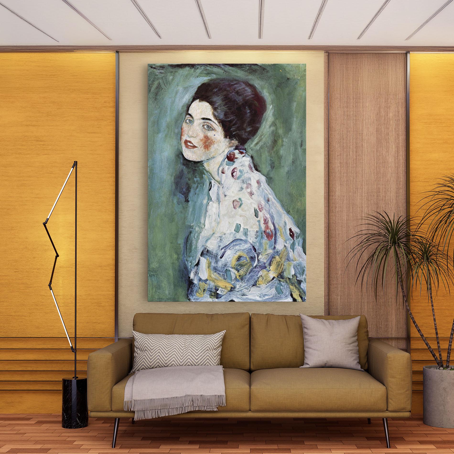 Leinwandbild Portrat Einer Dame mockup 9