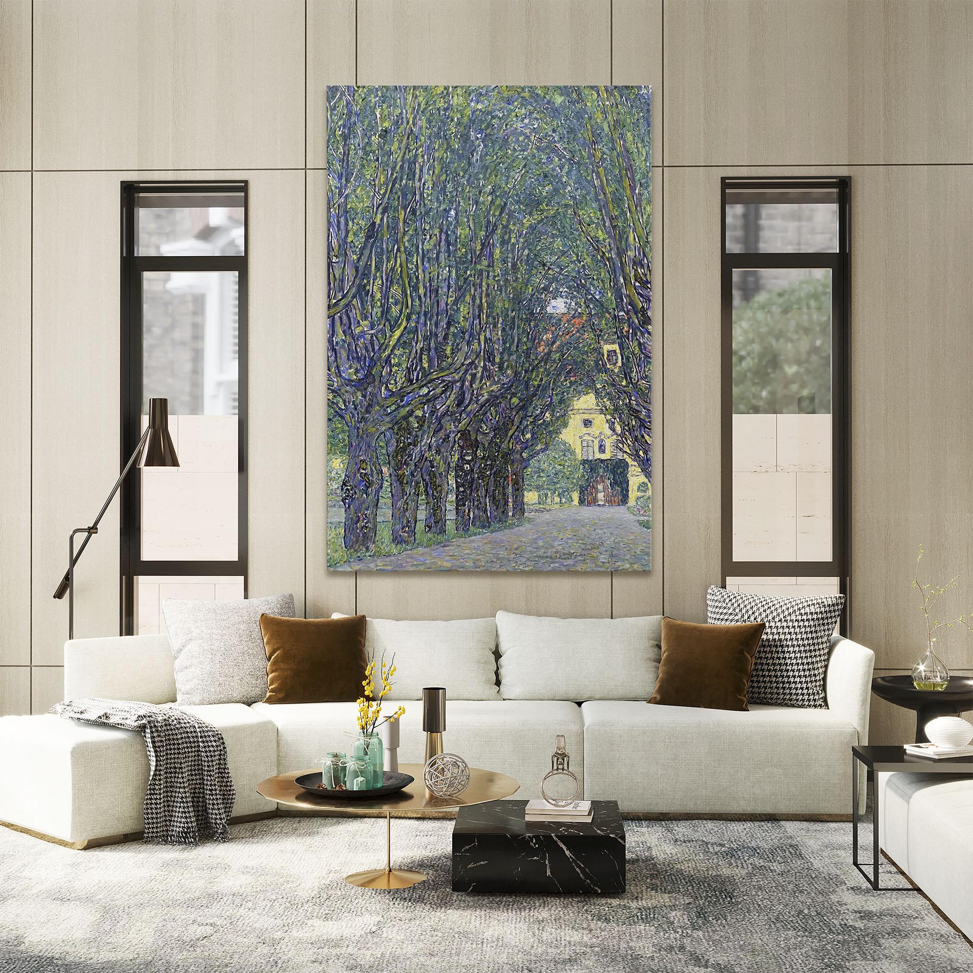 Leinwandbild Allee At Schloss Kammer mockup 2