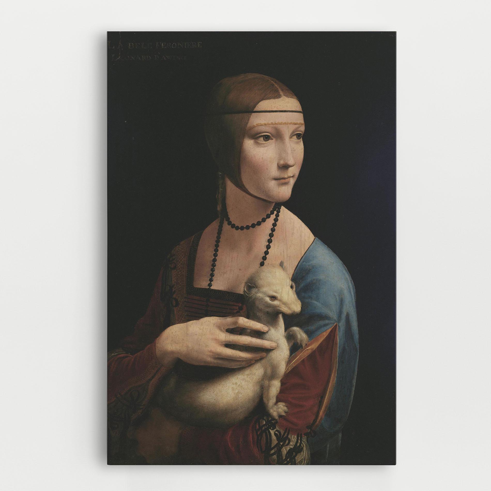 Leinwandbild Lady With An Ermine Leonardo Da Vinci mockup 0