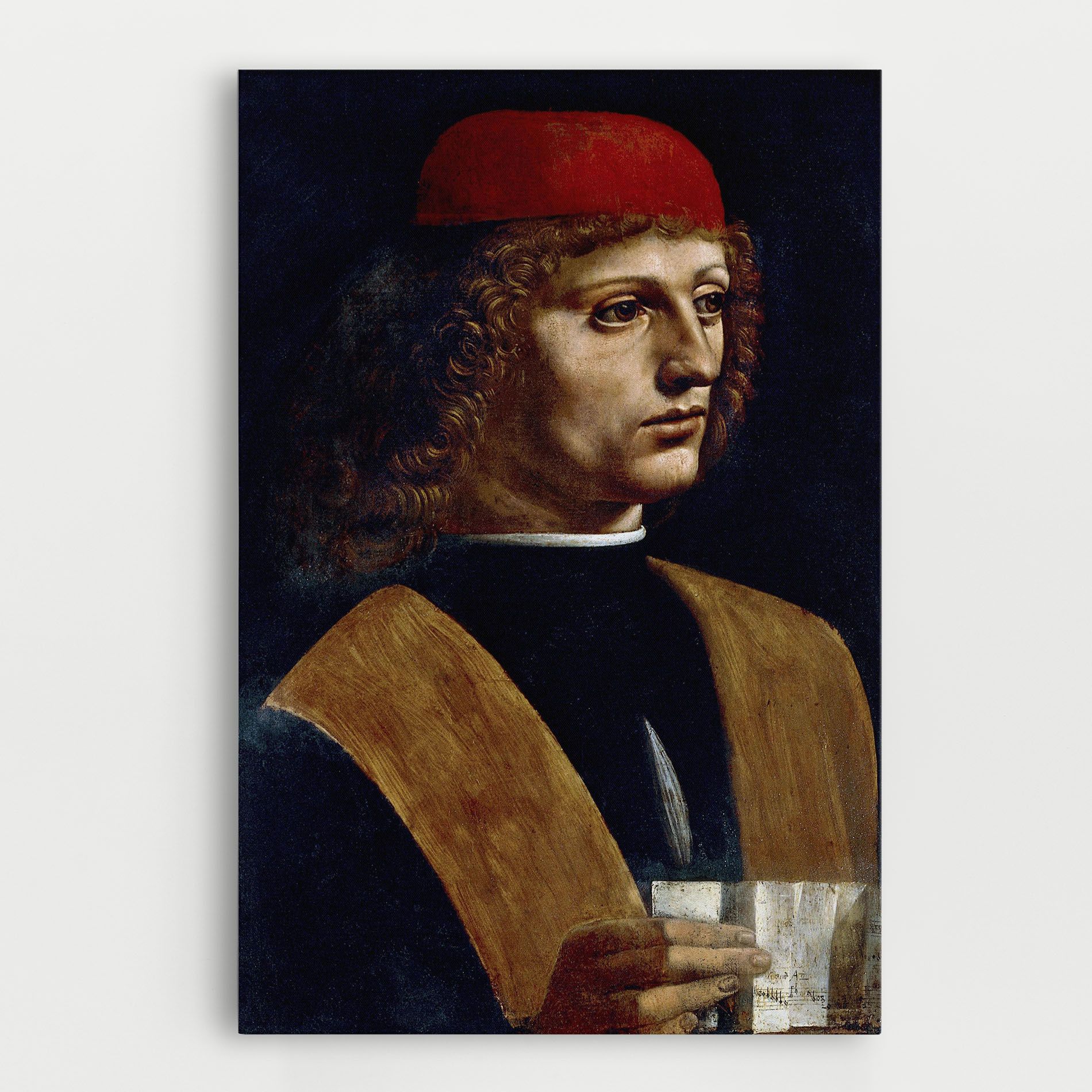 Leonardo Da Vinci's The Portrait Of A Musician mockup 0