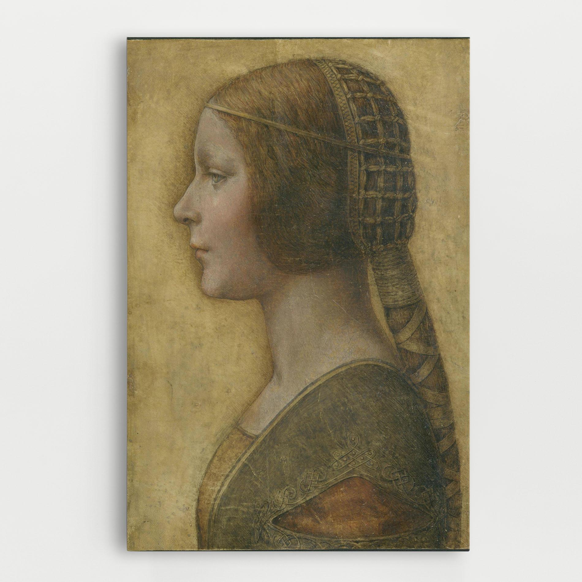 Leinwandbild Profile Of A Young Fiancee Da Vinci mockup 0
