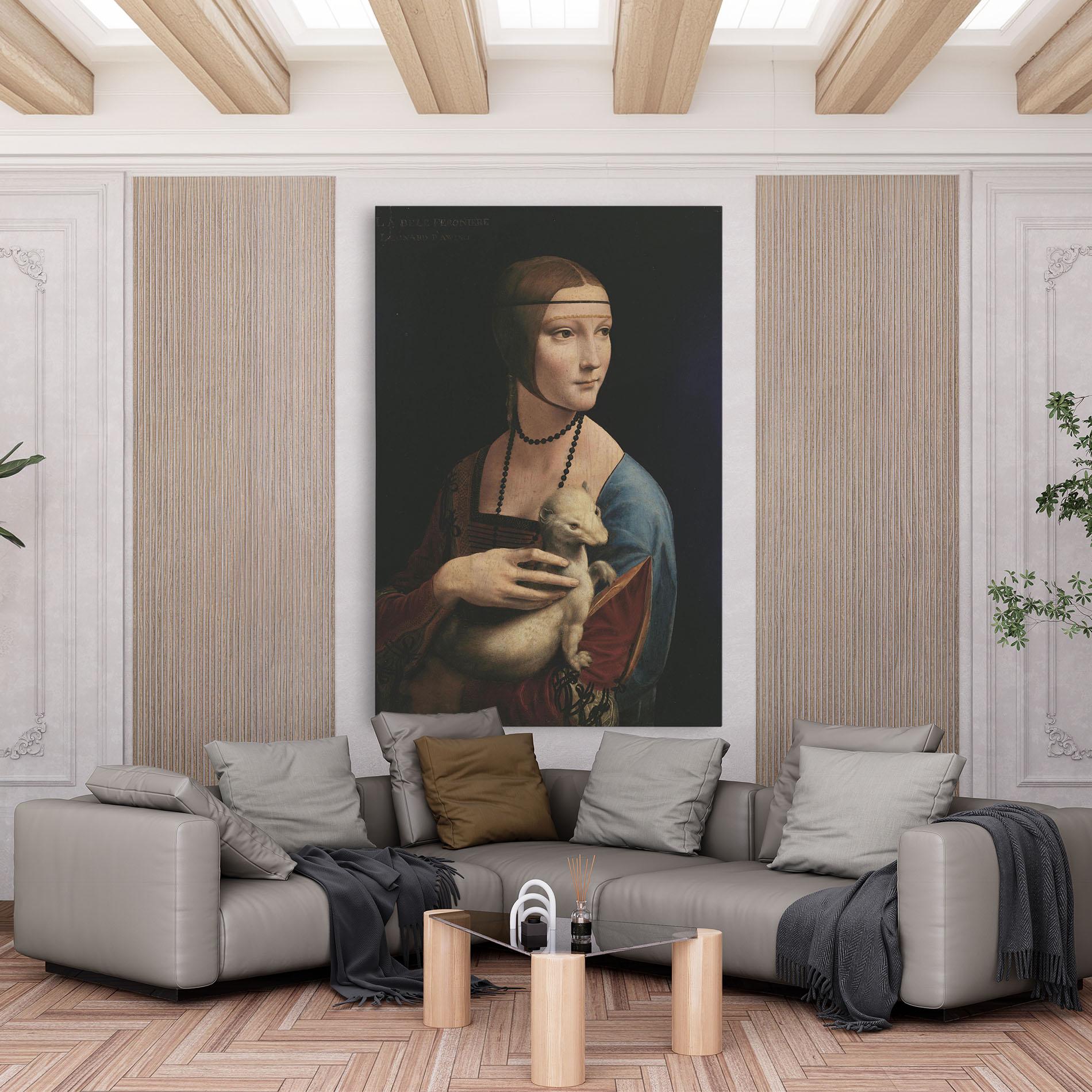 Leinwandbild Lady With An Ermine Leonardo Da Vinci mockup 6
