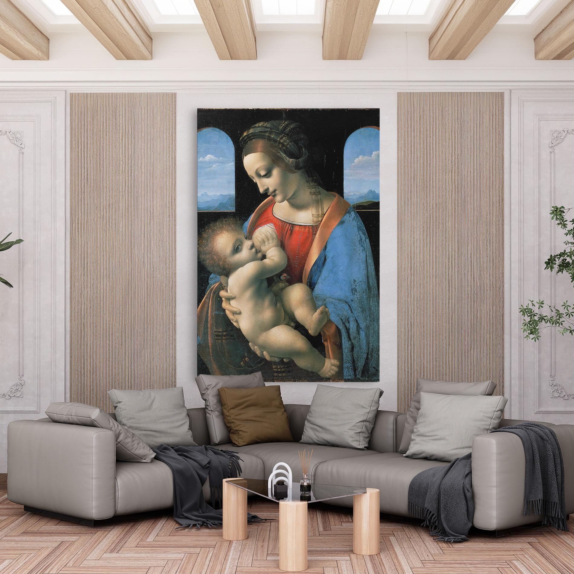 Leinwandbild Leonardo Da Vinci Attributed Madonna Litta mockup 6