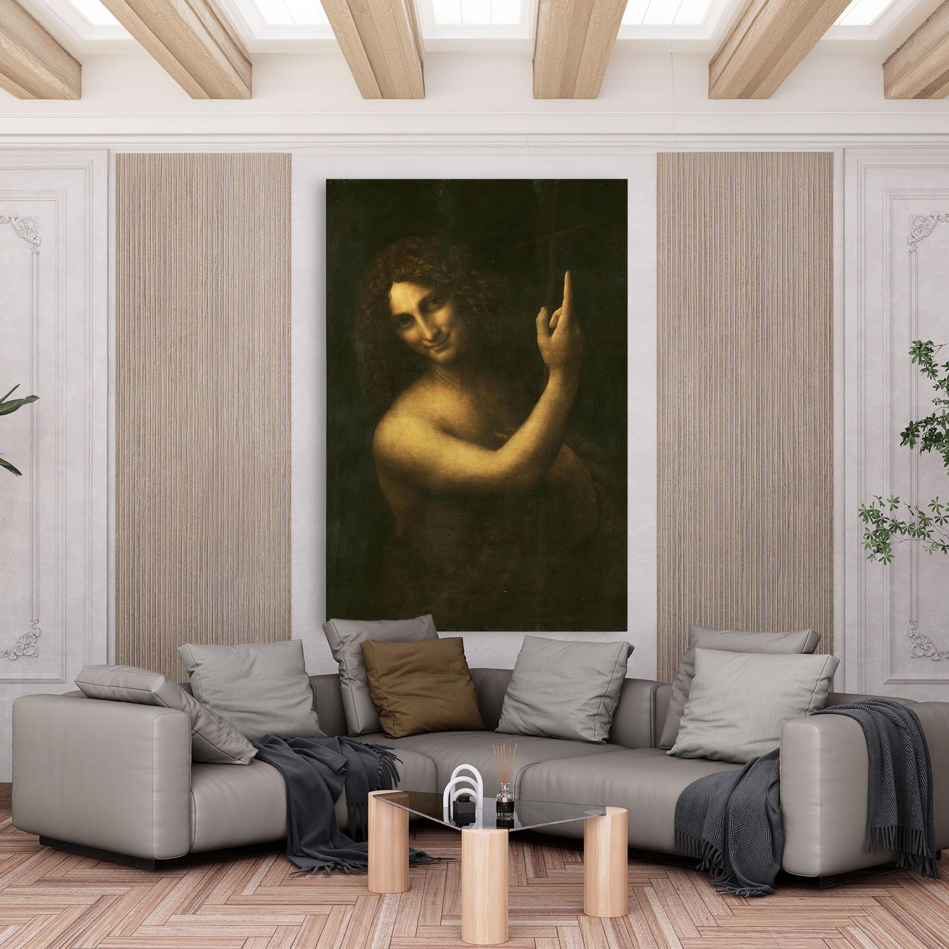 Leinwandbild Seonardo Da Vinci Saint John The Baptist mockup 6