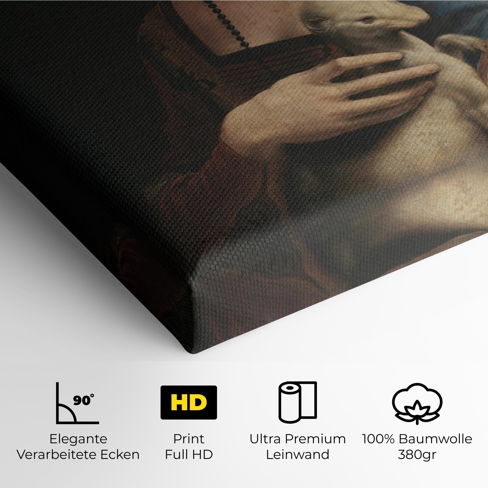 Leinwandbild Lady With An Ermine Leonardo Da Vinci mockup 4