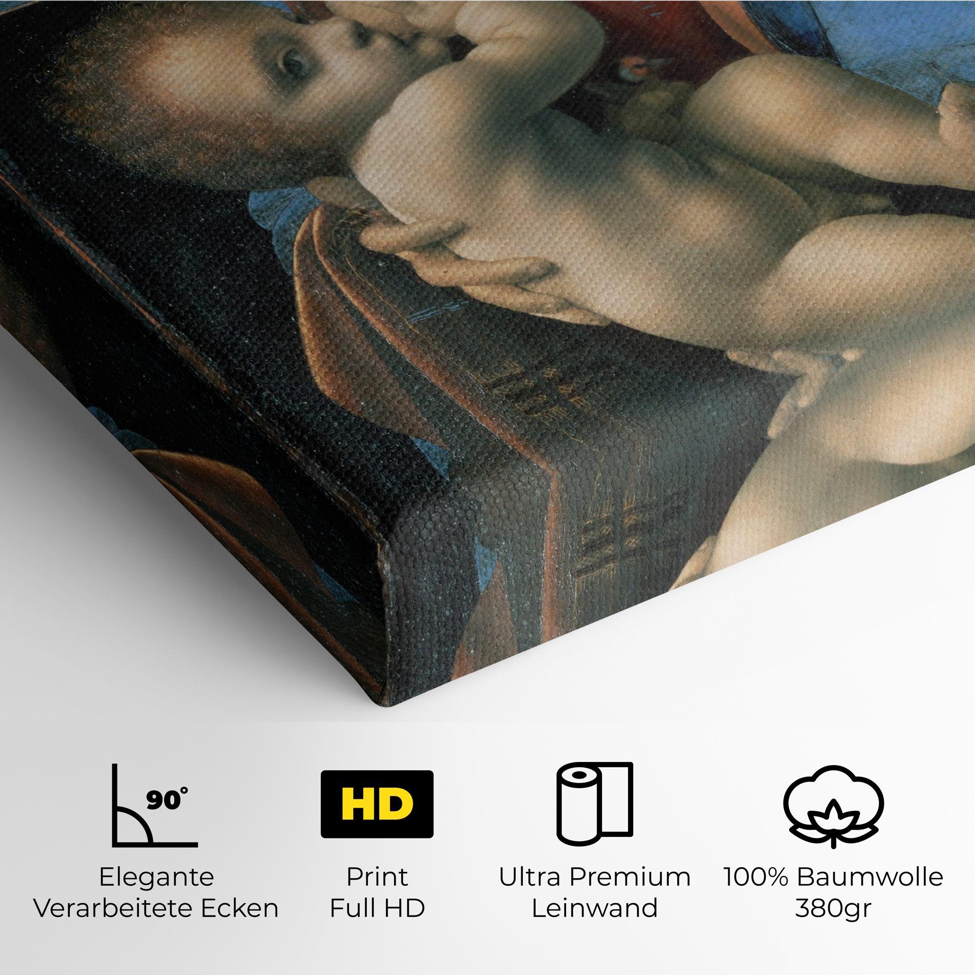 Leinwandbild Leonardo Da Vinci Attributed Madonna Litta mockup 4