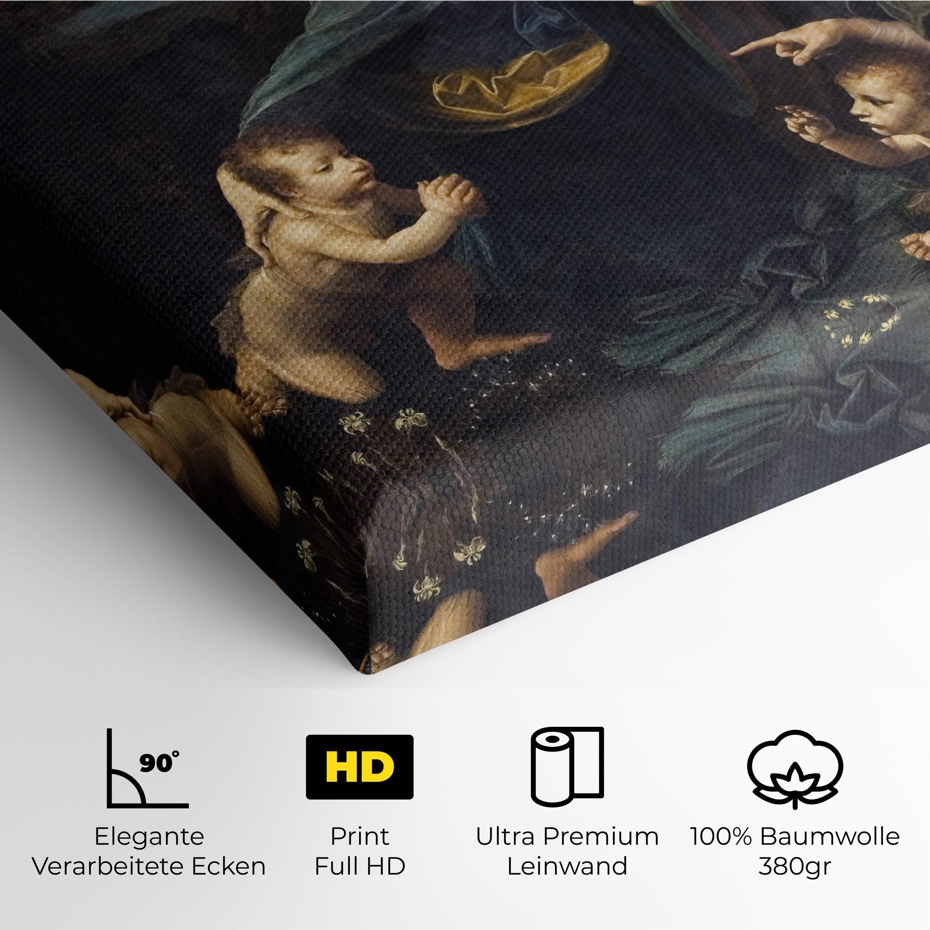 Leinwandbild The Virgin Of The Rocks Leonardo Da Vinci mockup 4