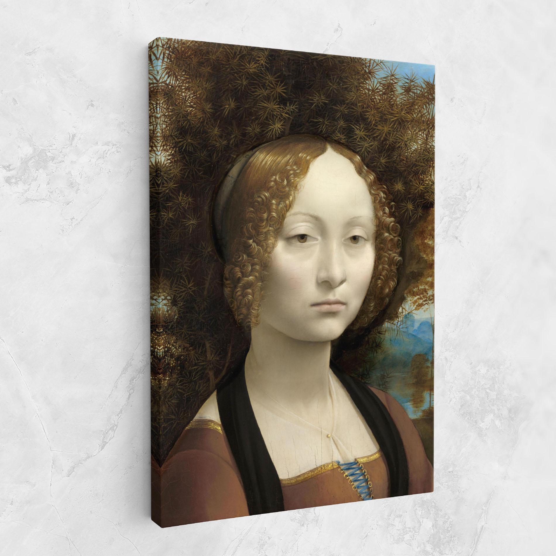 Leinwandbild Leonardo Da Vinci Ginevra De Benci mockup 1