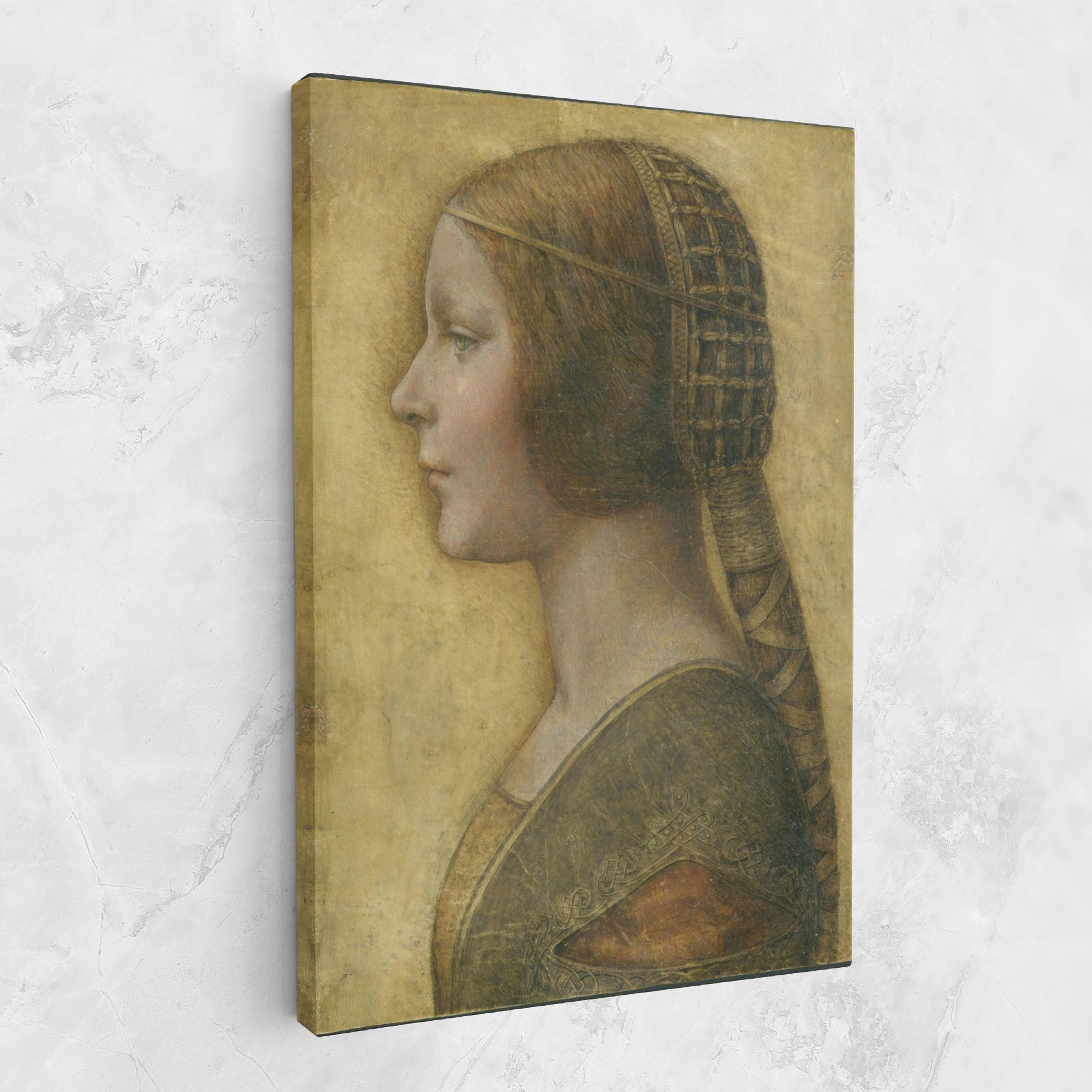 Profile Of A Young Fiancee Da Vinci mockup 1
