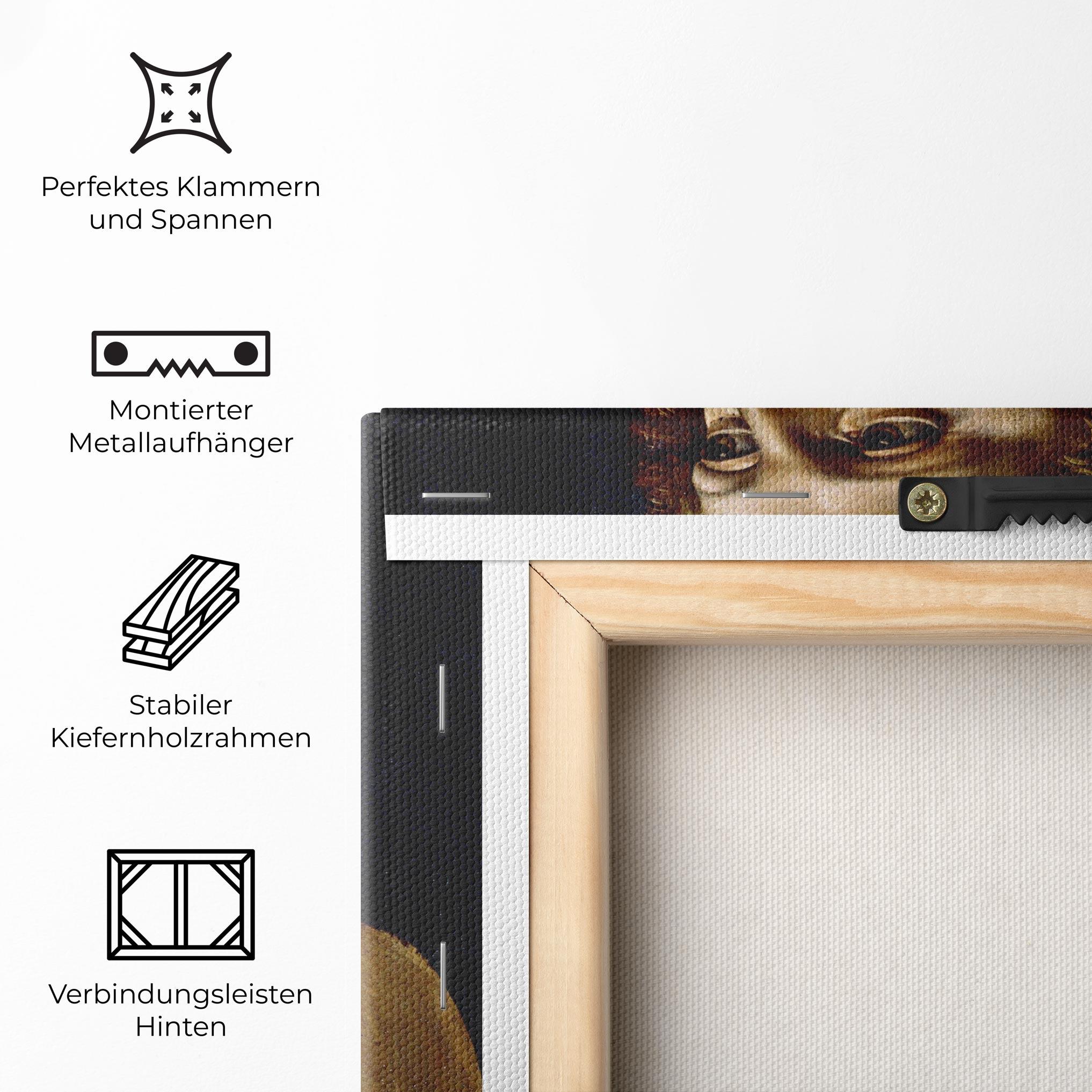 Leinwandbild Leonardo Da Vinci's The Portrait Of A Musician mockup 5