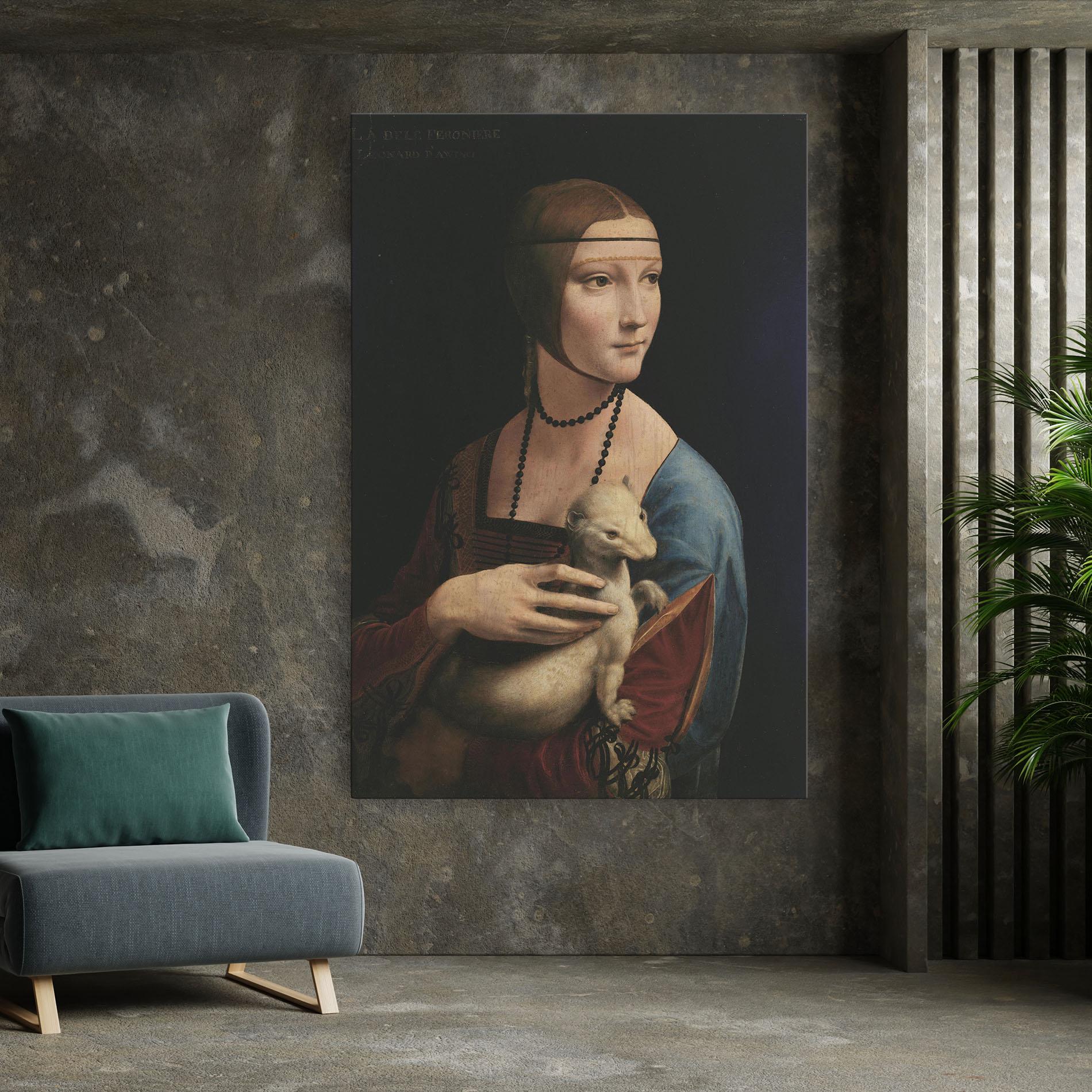Leinwandbild Lady With An Ermine Leonardo Da Vinci mockup 7