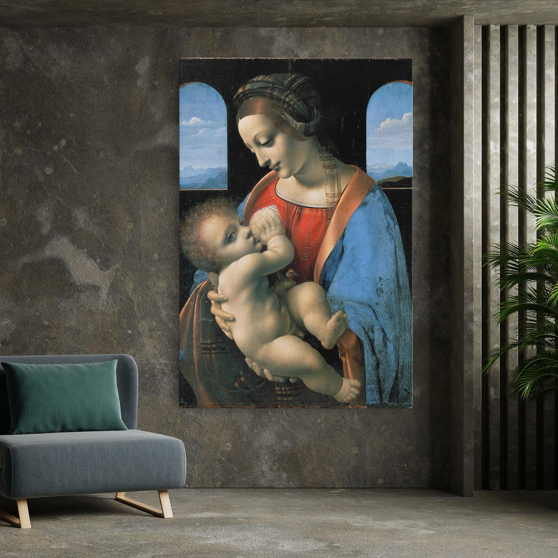 Leinwandbild Leonardo Da Vinci Attributed Madonna Litta mockup 7