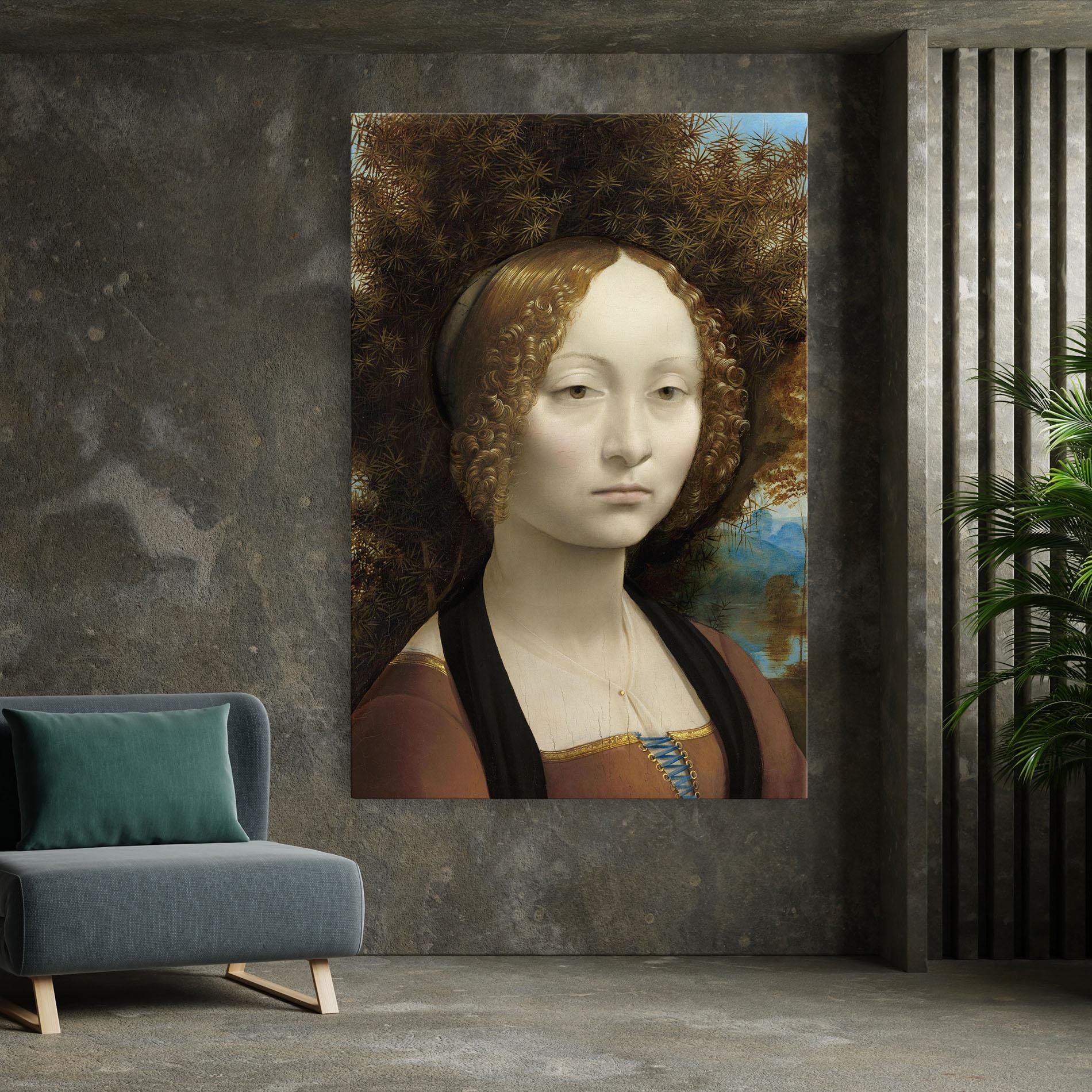 Leinwandbild Leonardo Da Vinci Ginevra De Benci mockup 7
