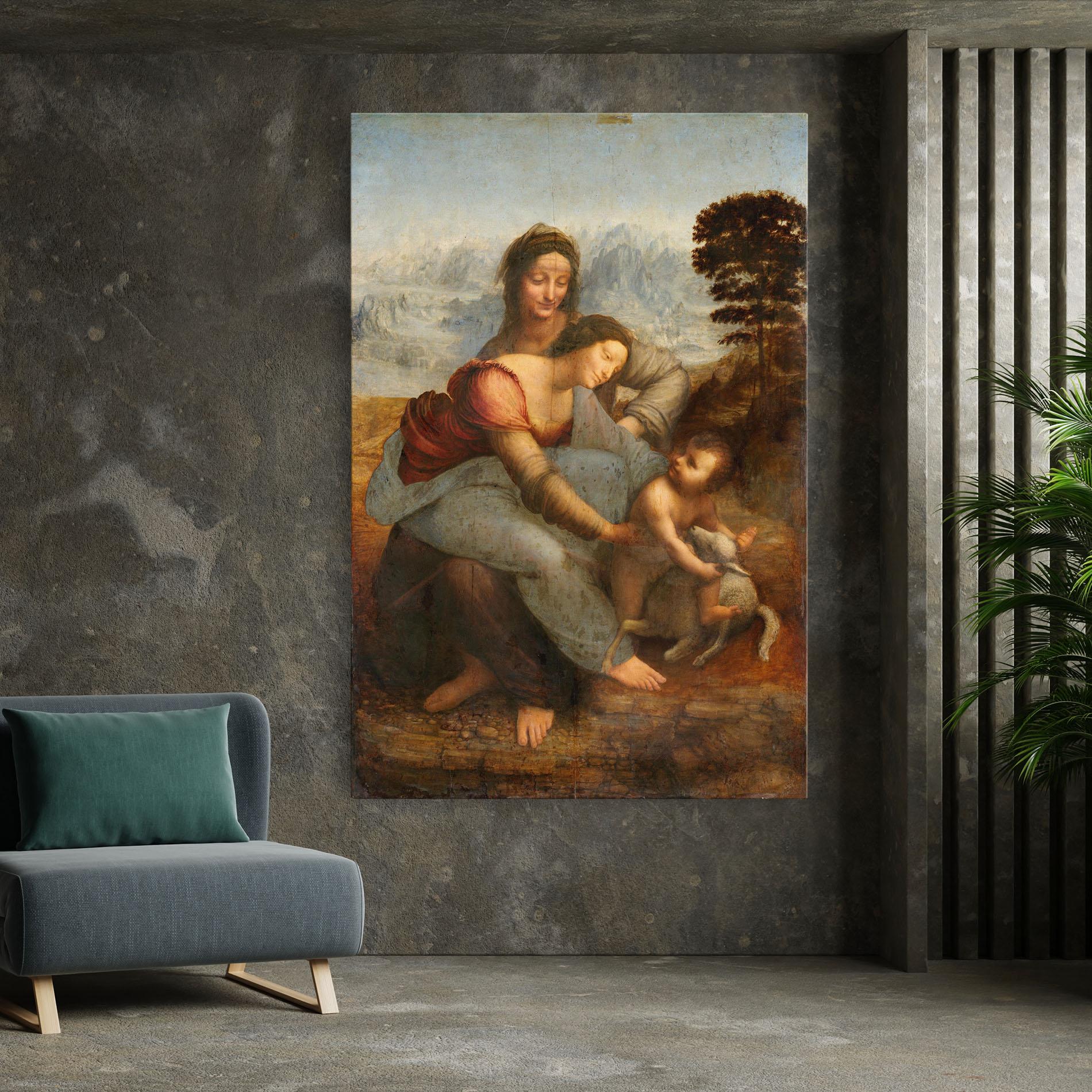 Leinwandbild Leonardo Da Vinci Virgin And Child With St Anne mockup 7