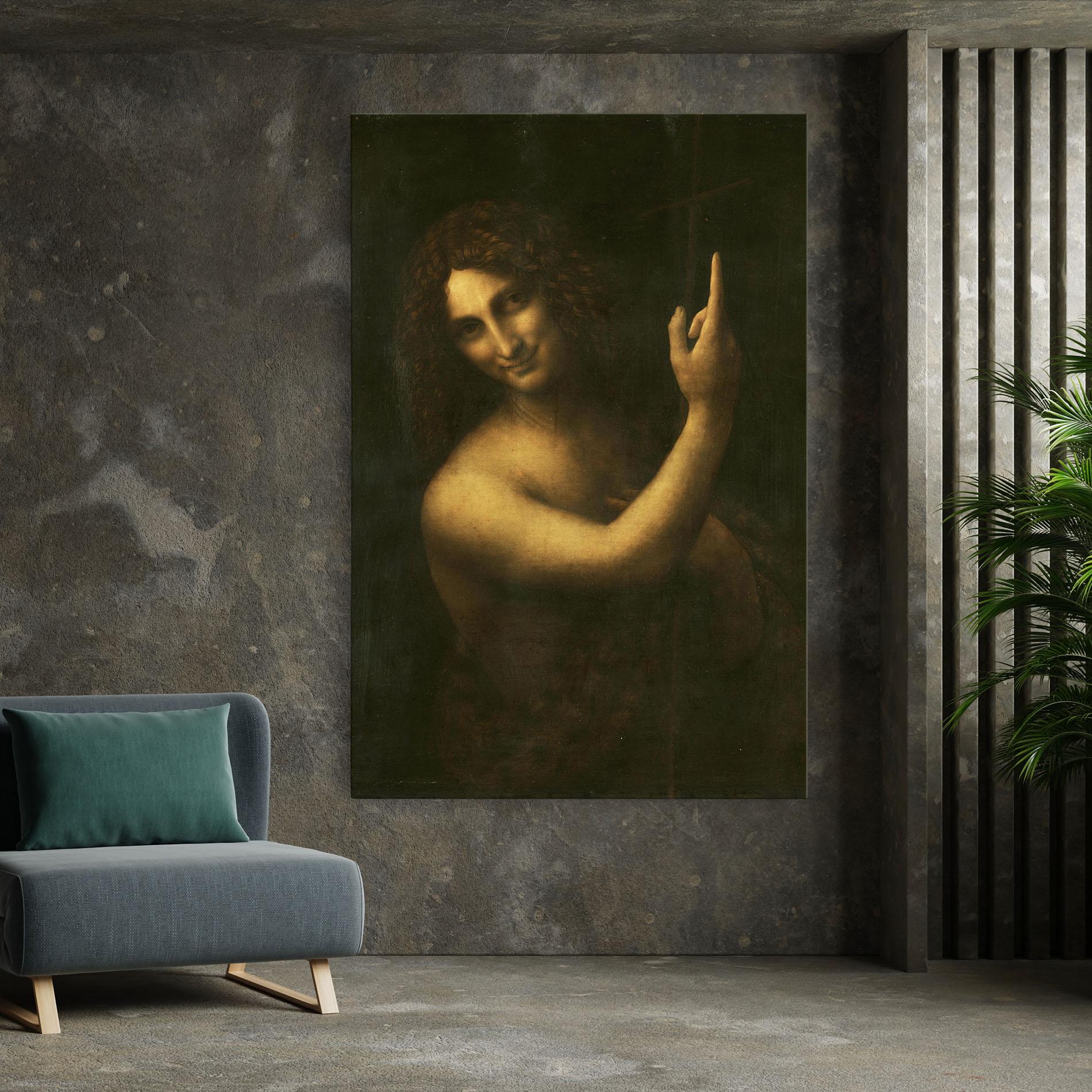 Leinwandbild Seonardo Da Vinci Saint John The Baptist mockup 7