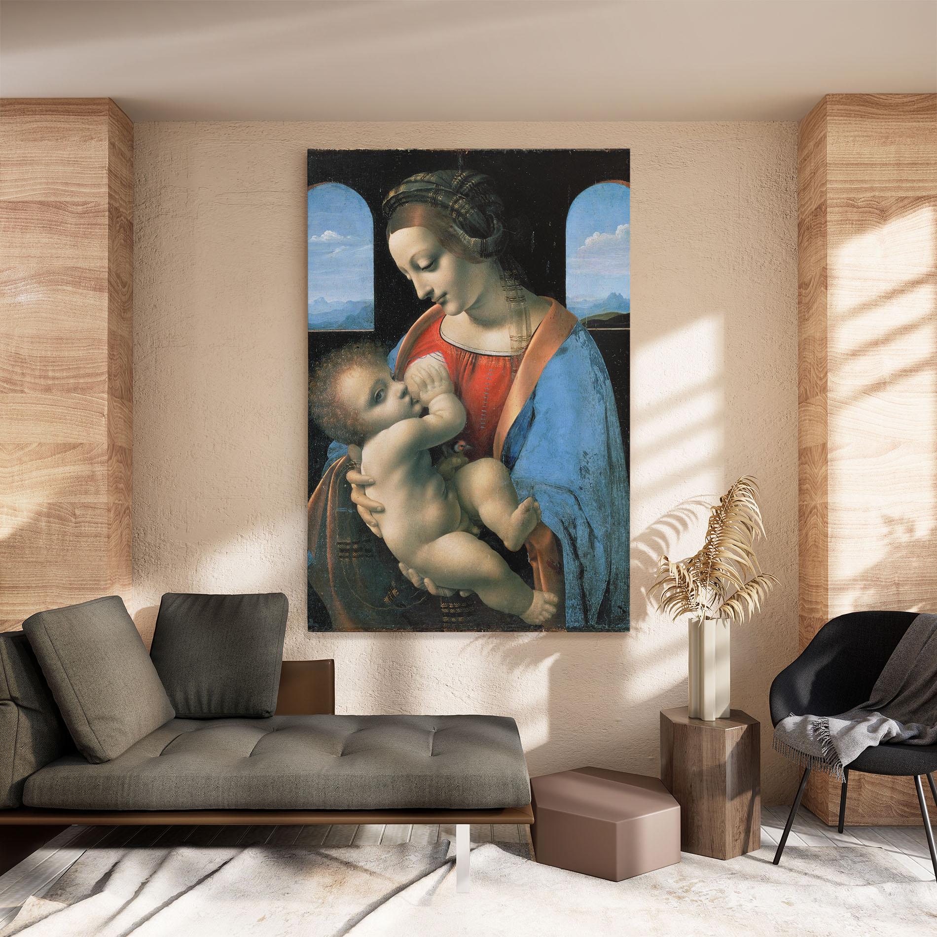Leinwandbild Leonardo Da Vinci Attributed Madonna Litta mockup 8