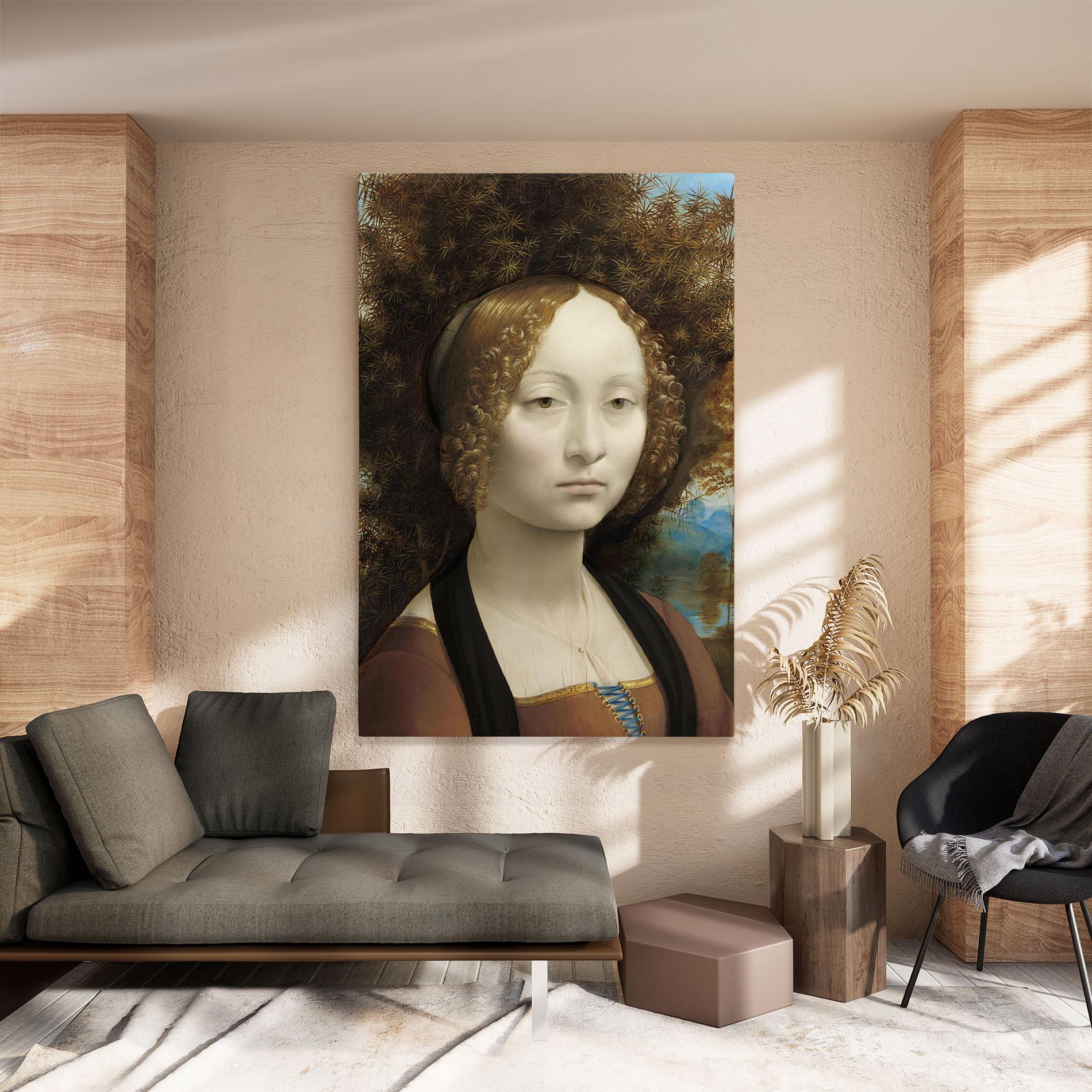 Leinwandbild Leonardo Da Vinci Ginevra De Benci mockup 8