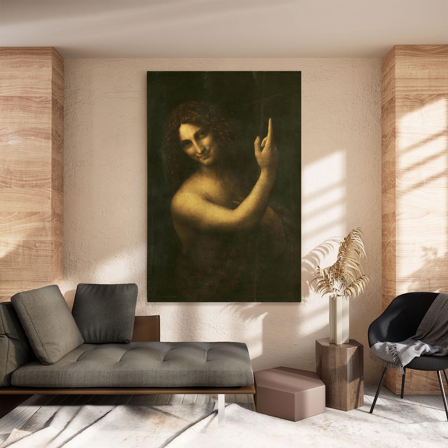 Leinwandbild Seonardo Da Vinci Saint John The Baptist mockup 8