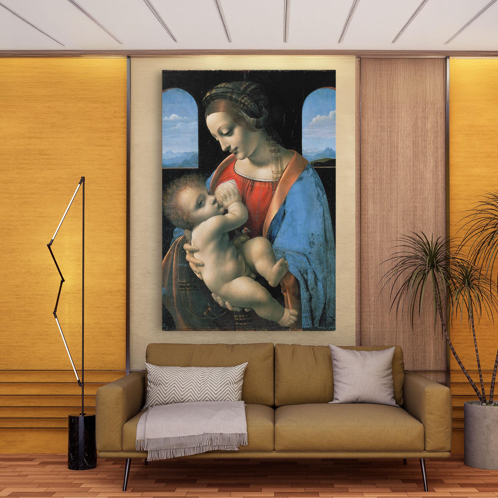 Leinwandbild Leonardo Da Vinci Attributed Madonna Litta mockup 9