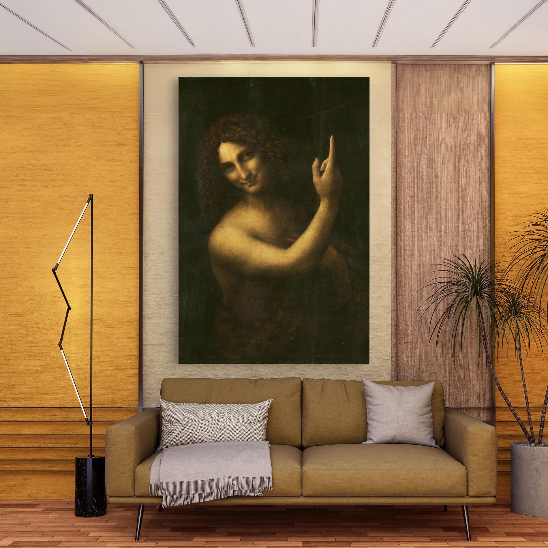 Leinwandbild Seonardo Da Vinci Saint John The Baptist mockup 9