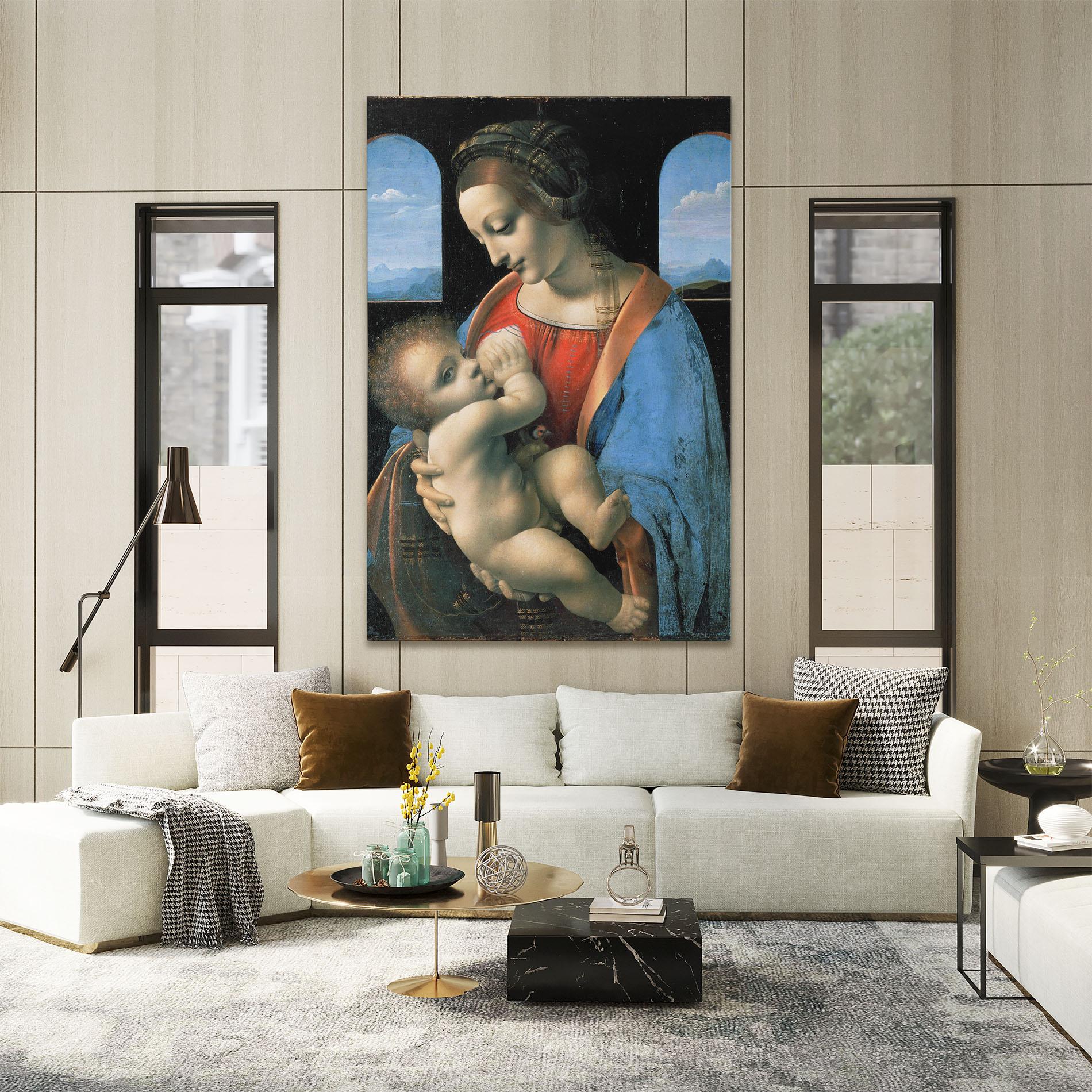 Leinwandbild Leonardo Da Vinci Attributed Madonna Litta mockup 2