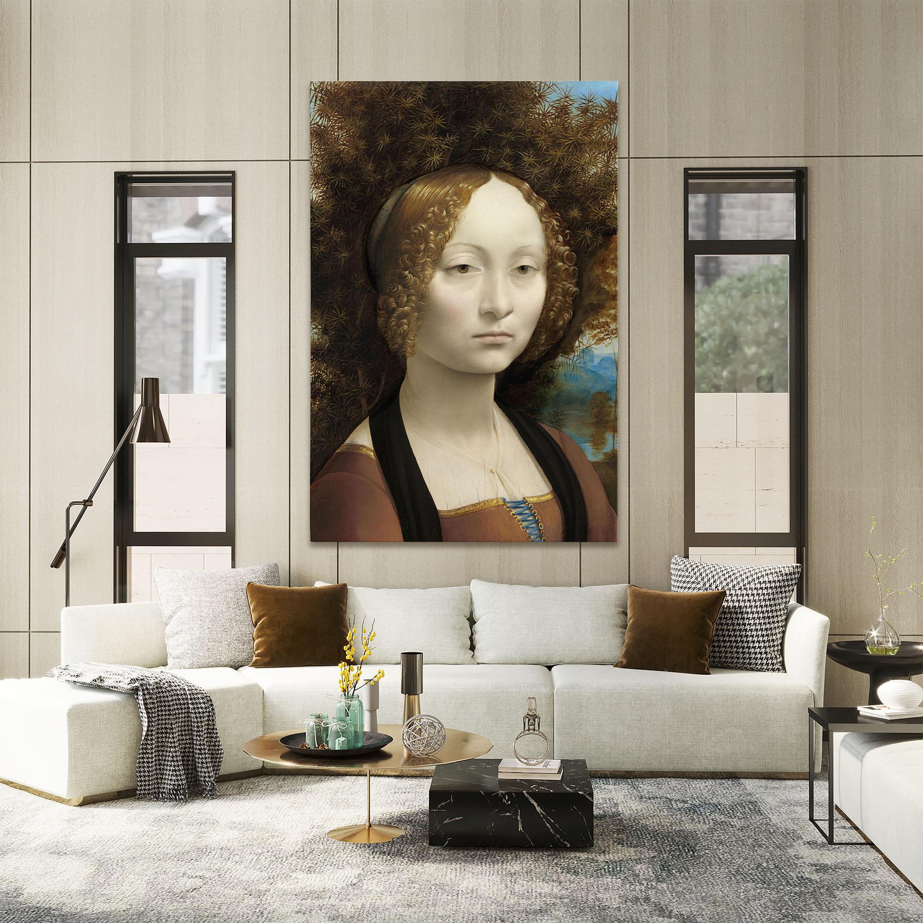 Leinwandbild Leonardo Da Vinci Ginevra De Benci mockup 2