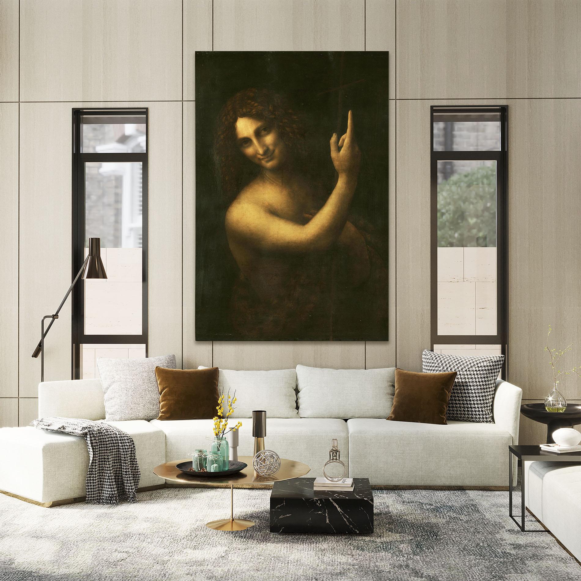 Leinwandbild Seonardo Da Vinci Saint John The Baptist mockup 2