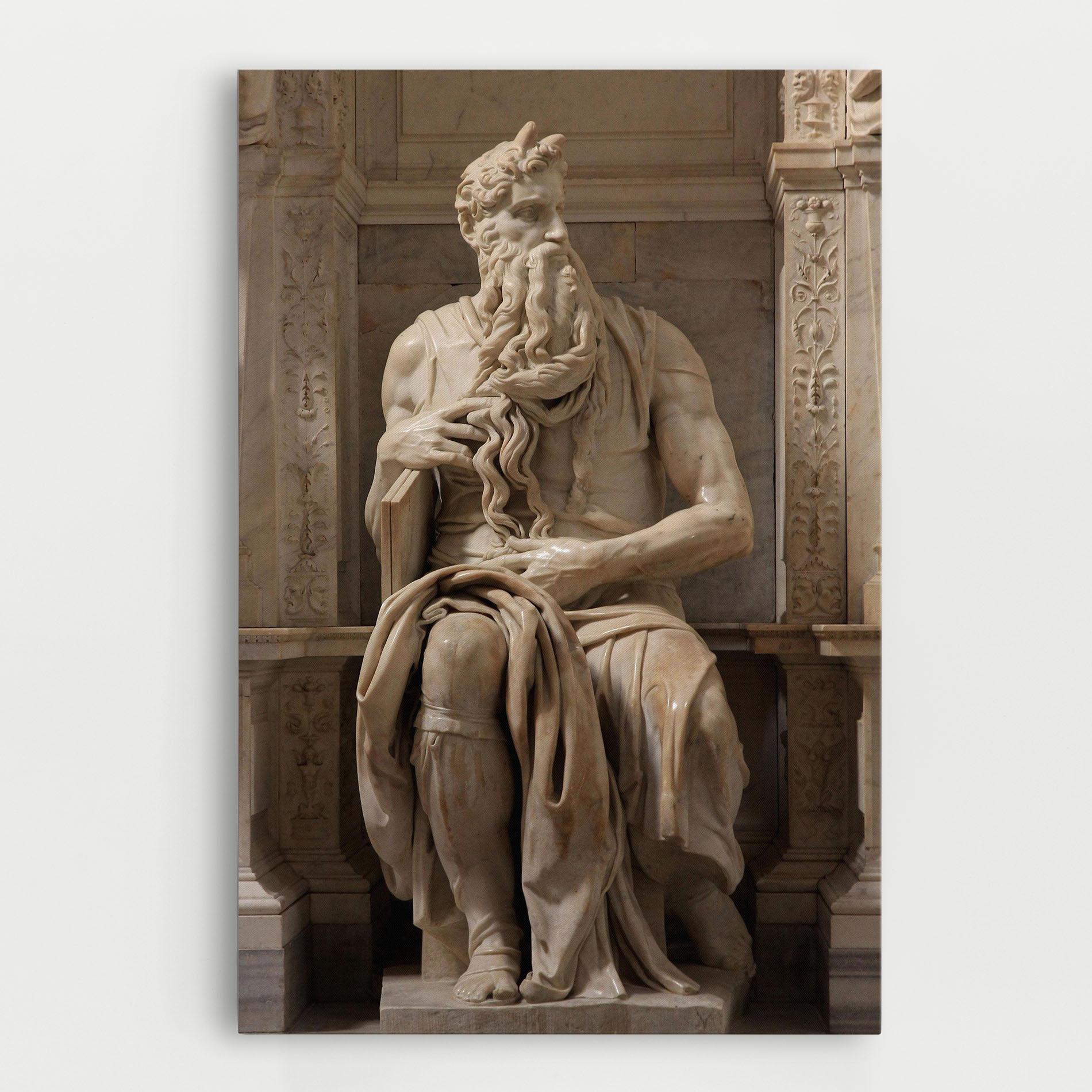 Leinwandbild Statue Moses mockup 0
