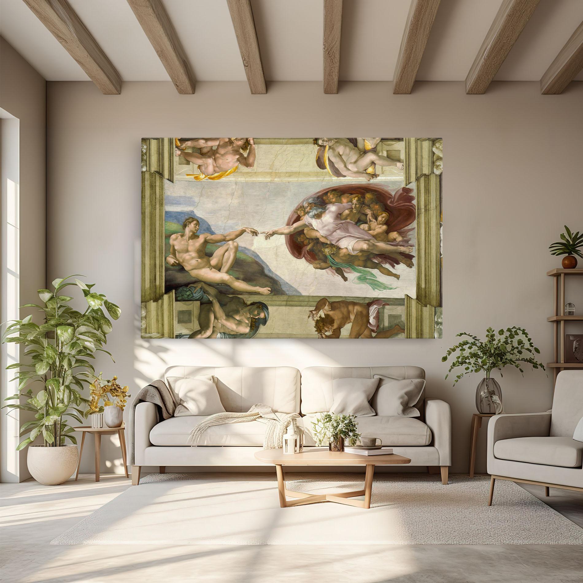 Leinwandbild Creacion De Adam mockup 6