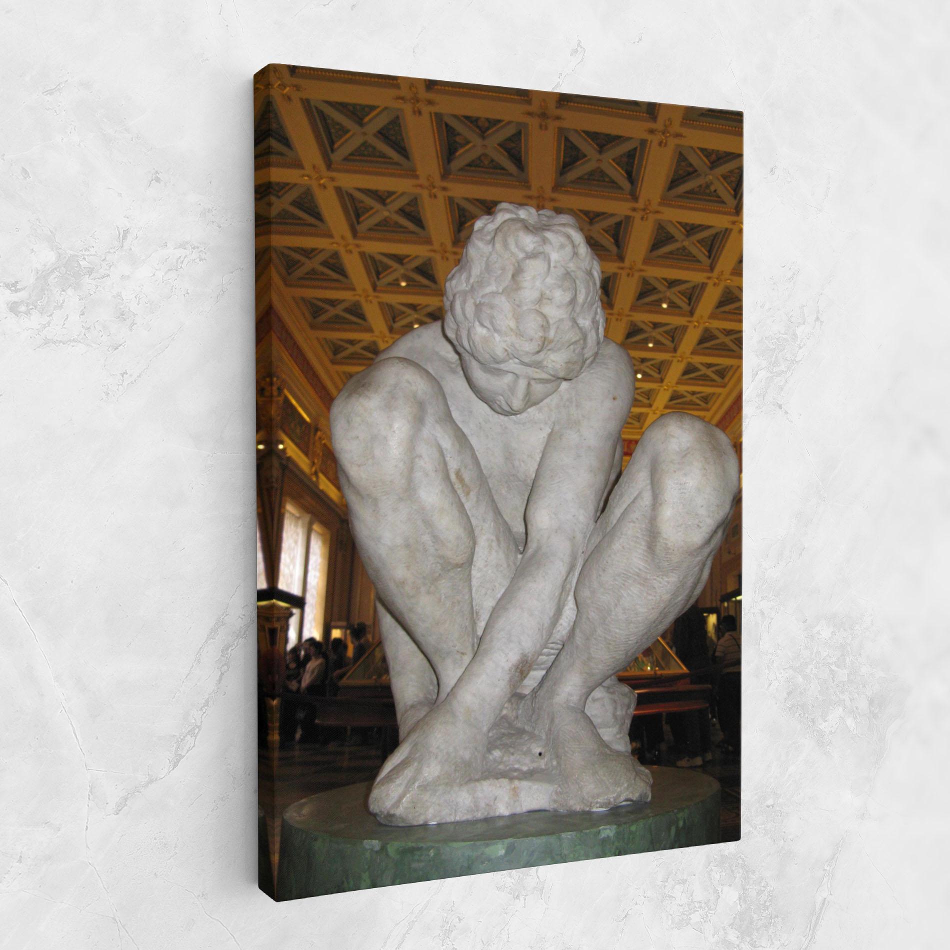 Leinwandbild Crouching Boy mockup 1