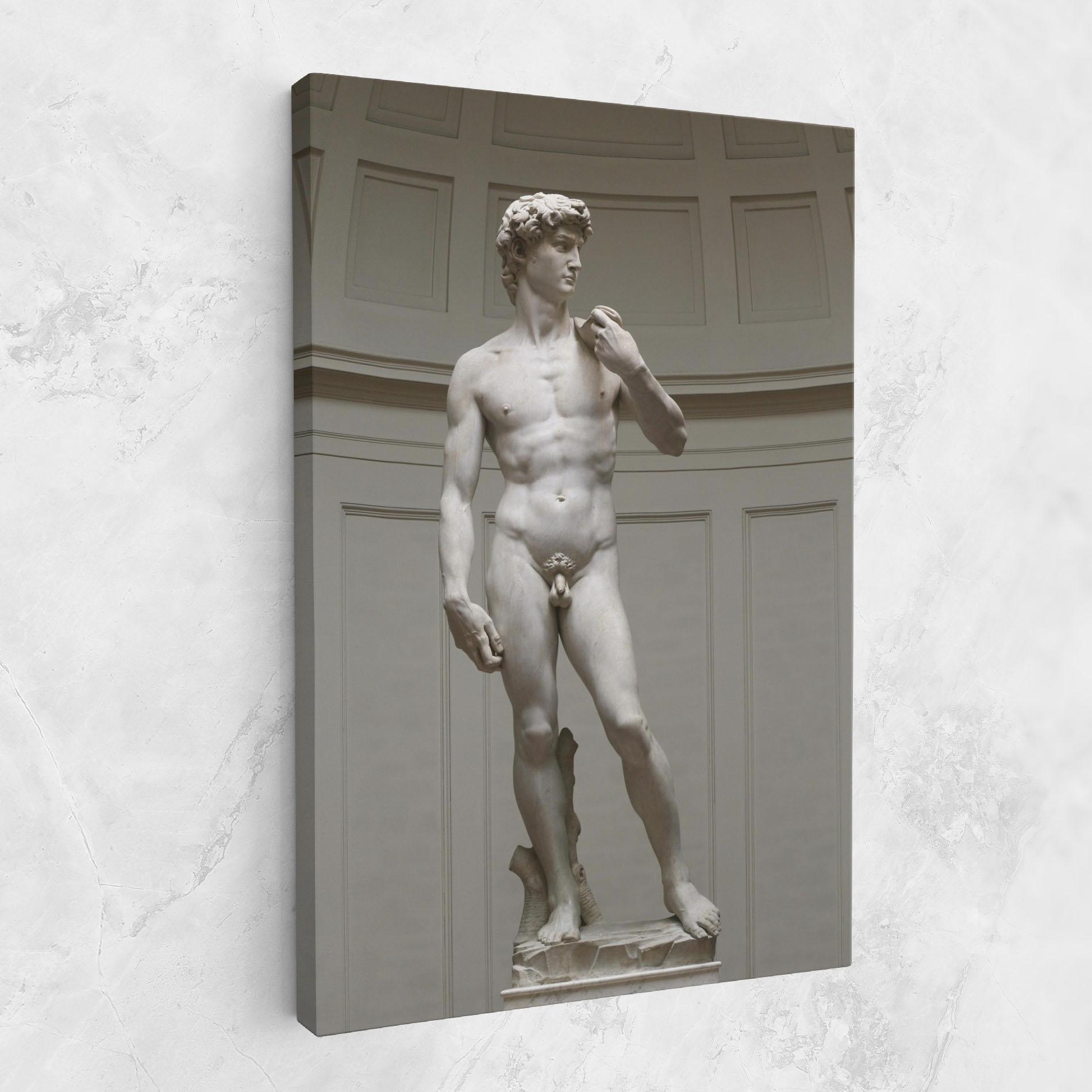 Leinwandbild Michelangelo Statue mockup 1