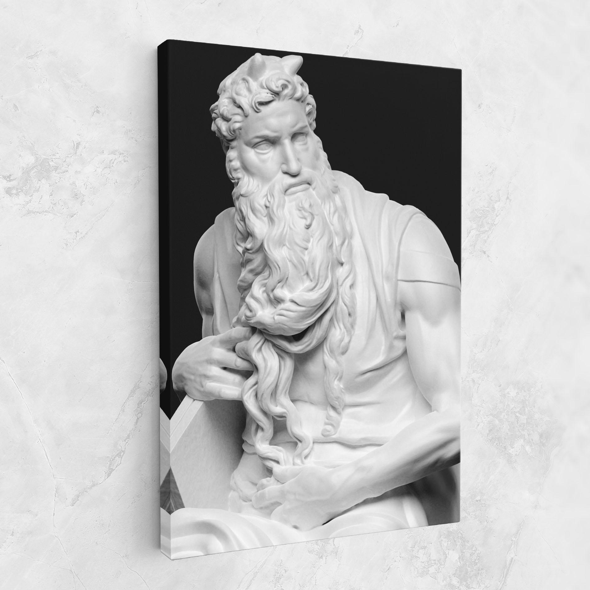 Leinwandbild Moses Statue mockup 1