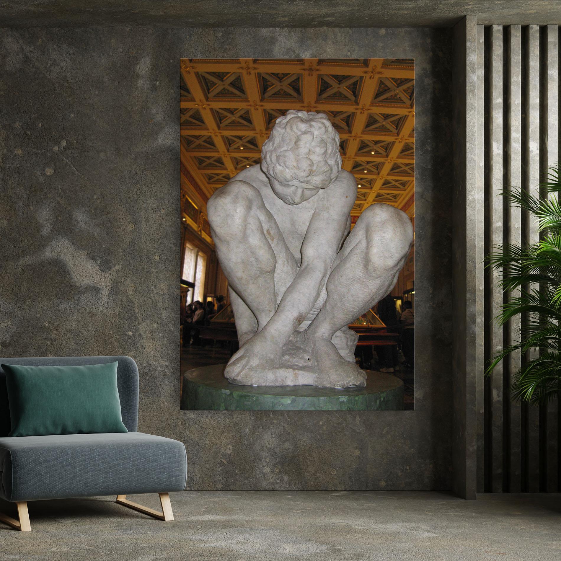 Leinwandbild Crouching Boy mockup 7