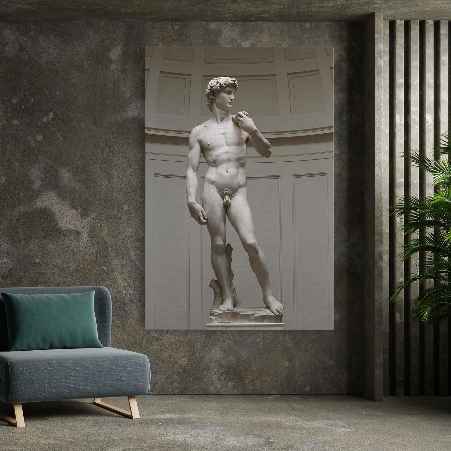 Leinwandbild Michelangelo Statue mockup 7