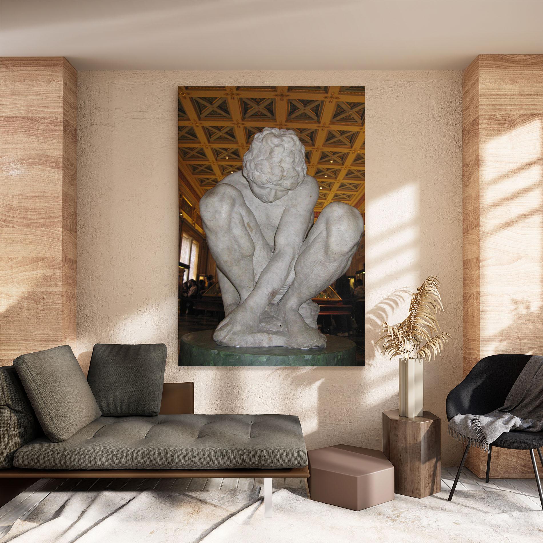 Leinwandbild Crouching Boy mockup 8