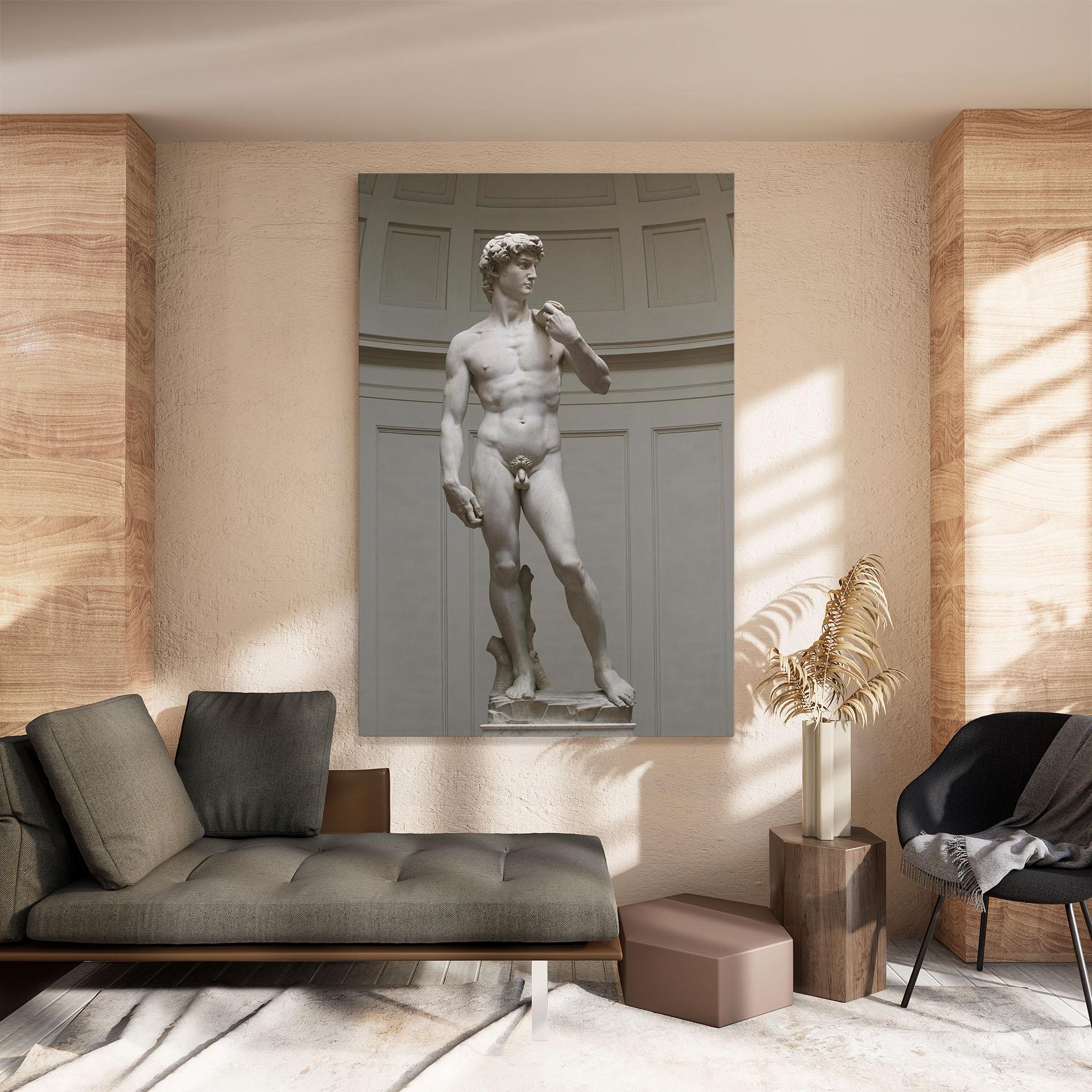 Leinwandbild Michelangelo Statue mockup 8