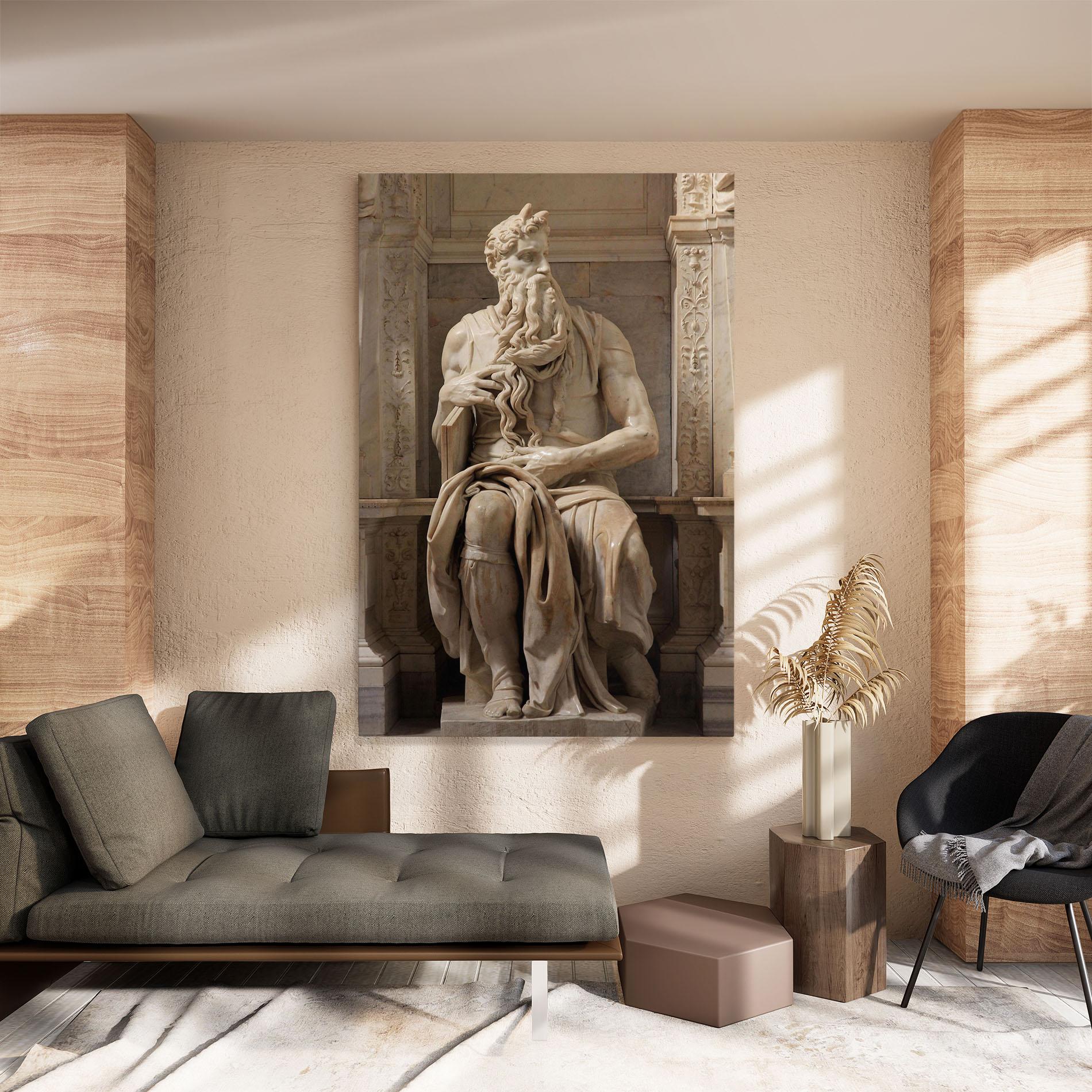 Leinwandbild Statue Moses mockup 8