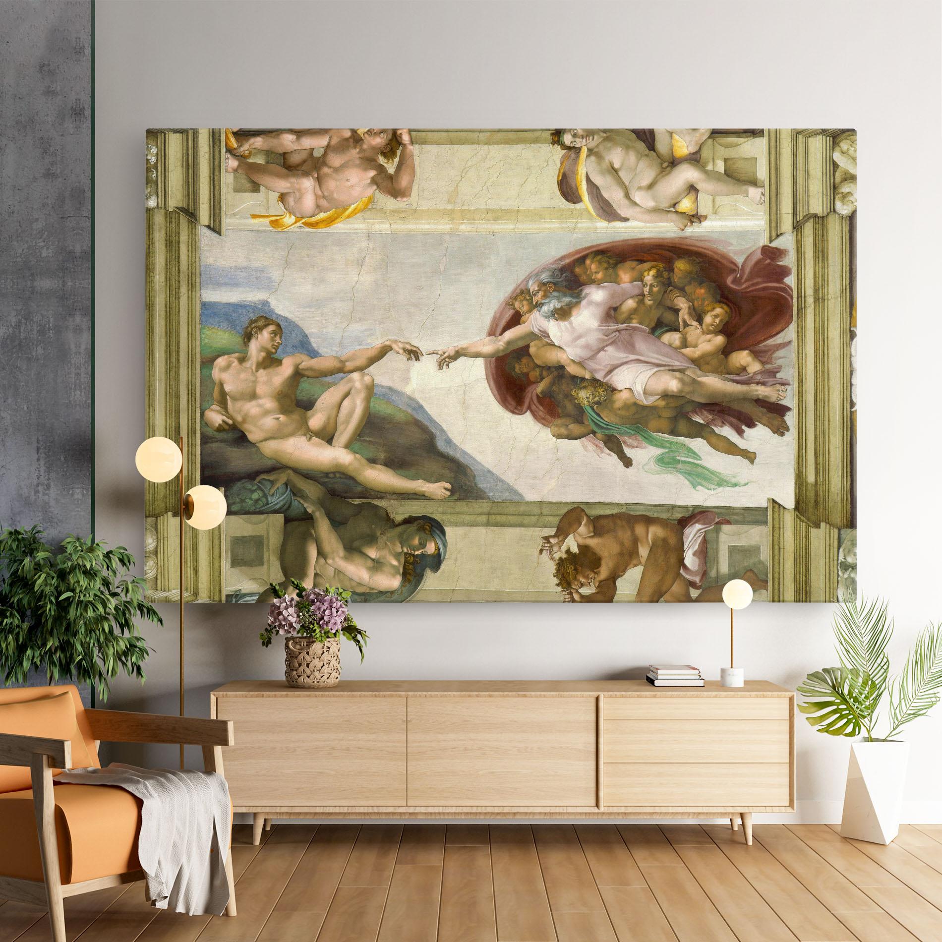 Leinwandbild Creacion De Adam mockup 9